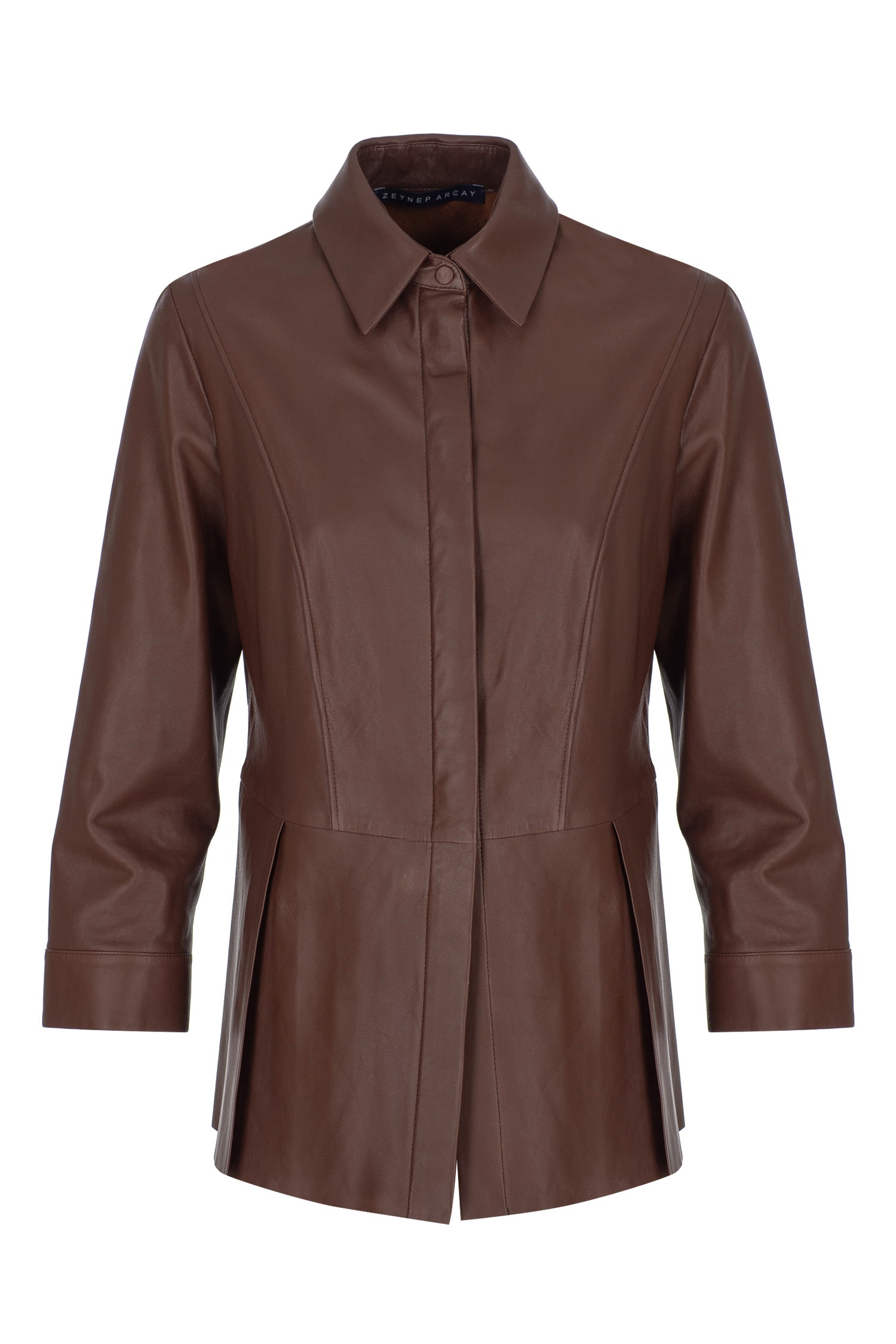 Peplum Leather Shirt