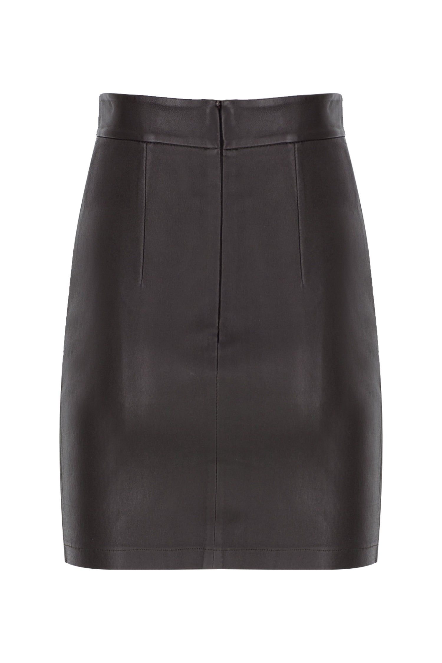 Stretch Mini Leather Skirt