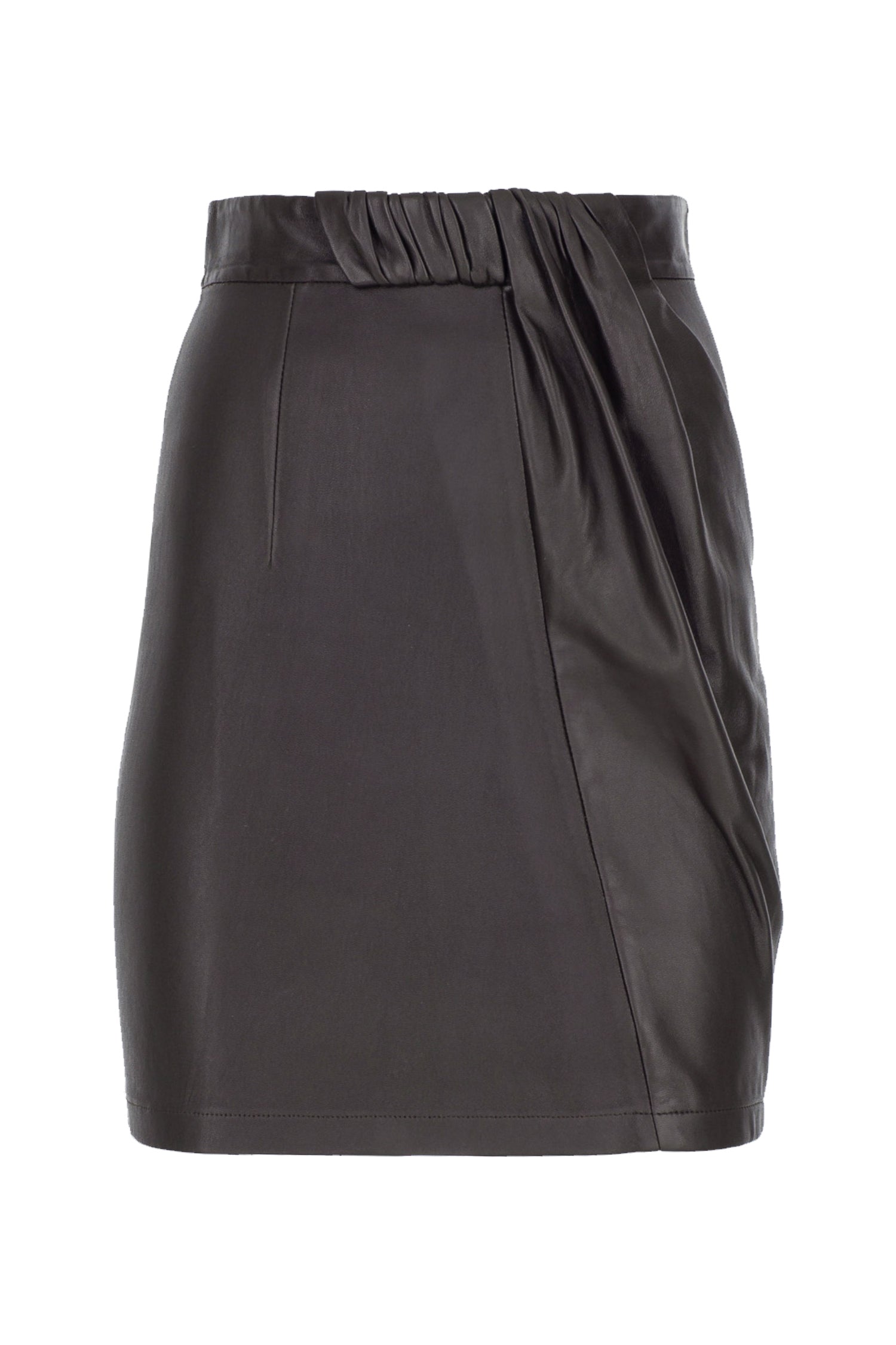 Stretch Mini Leather Skirt