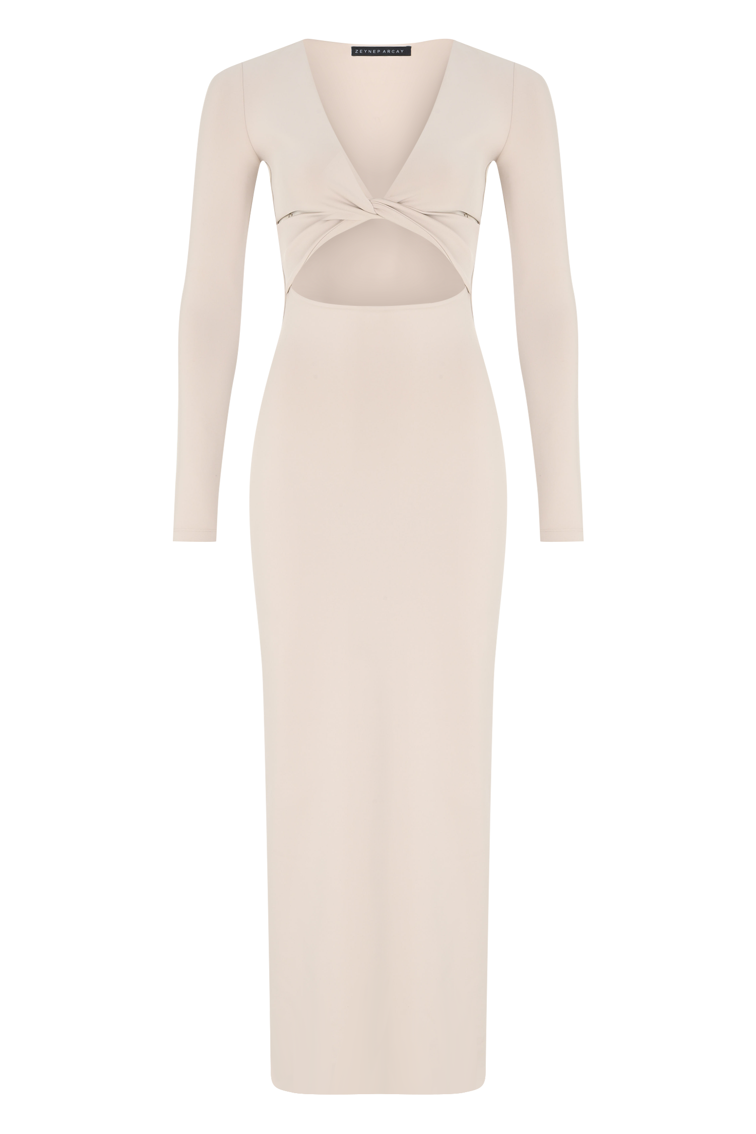 V Neck Scuba Maxi Dress