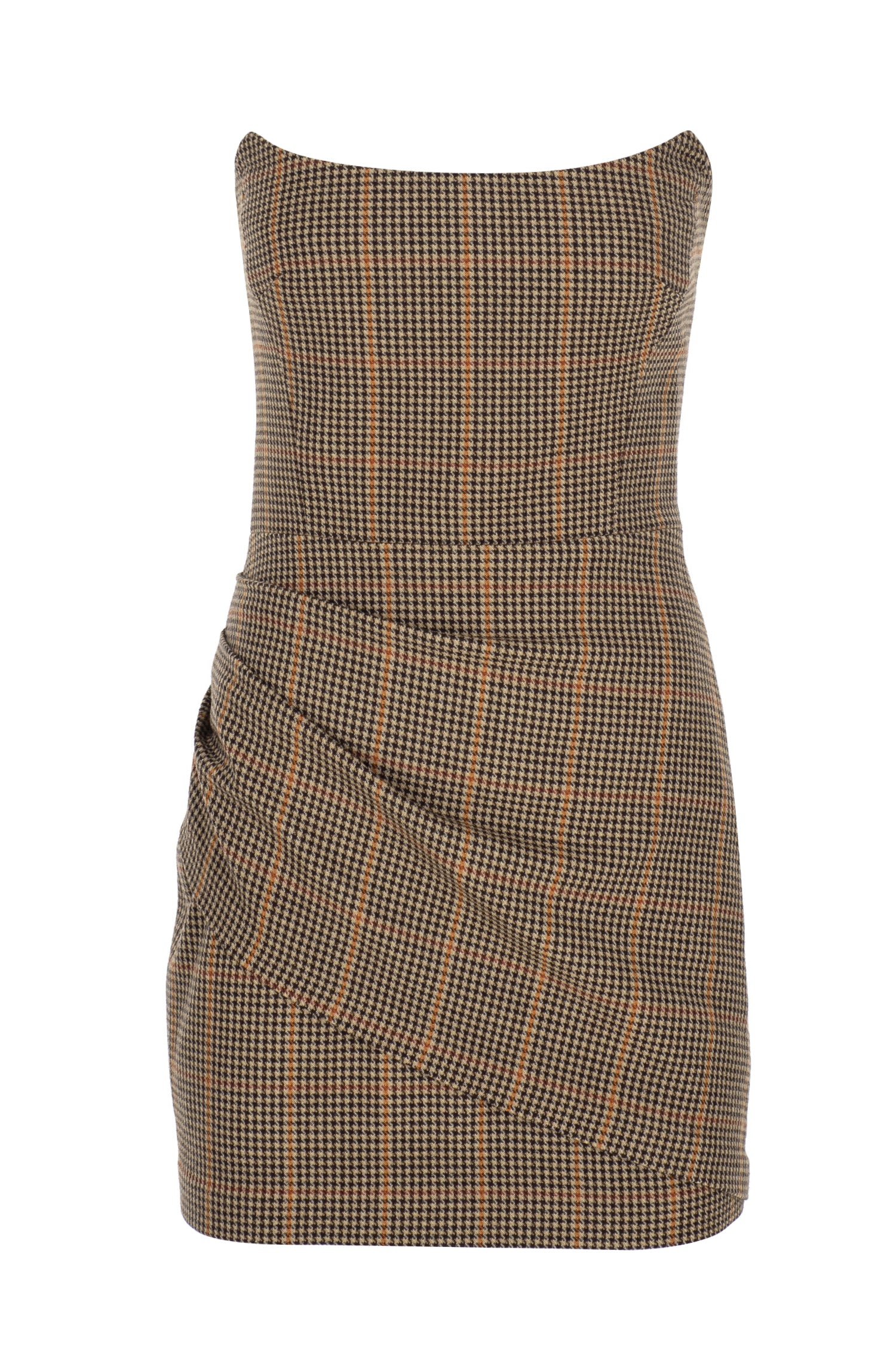 Strapless Mini Wool Dress