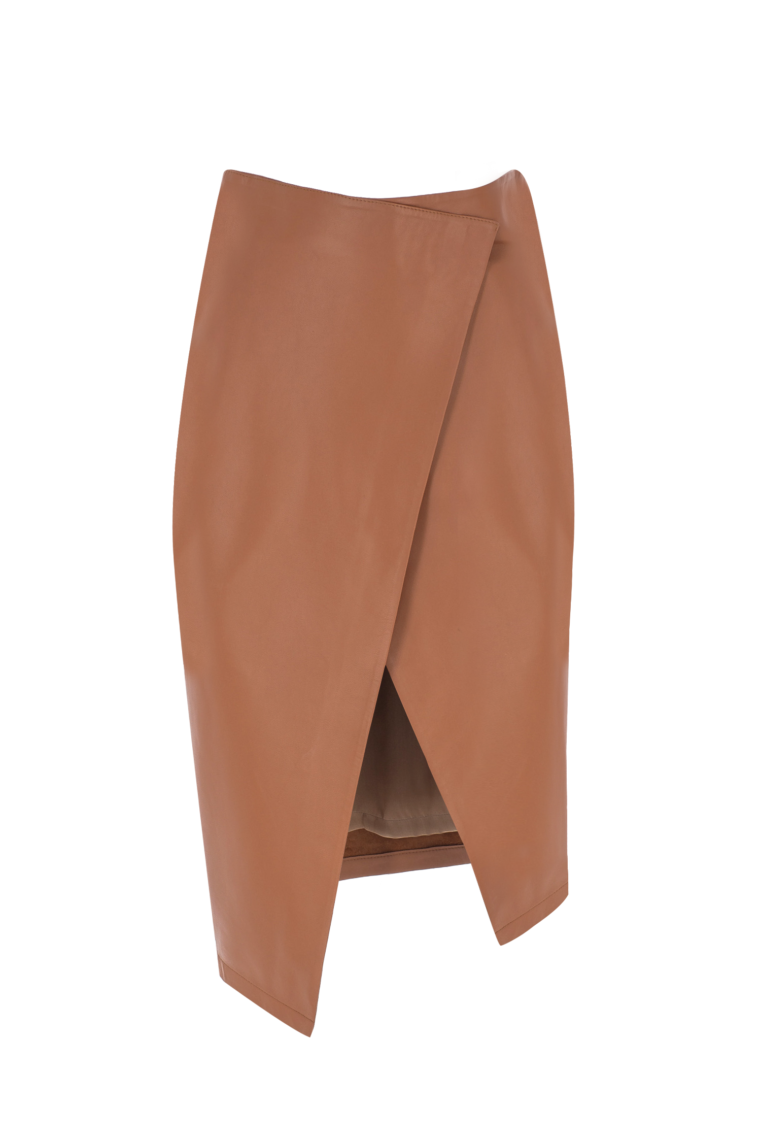 Wrap Leather Skirt