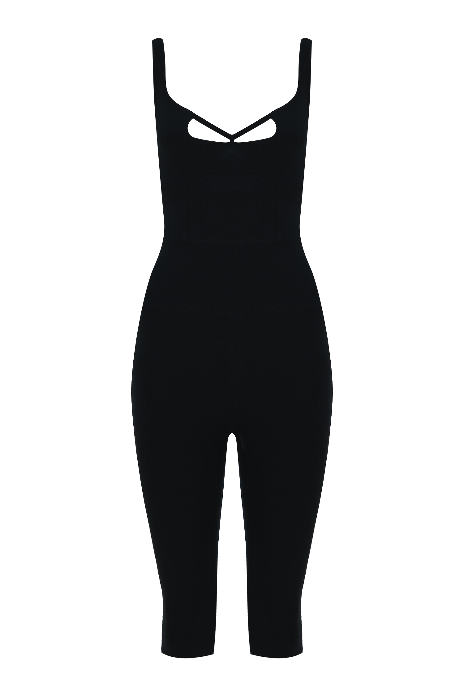 Cutout 3/4 Knit Catsuit