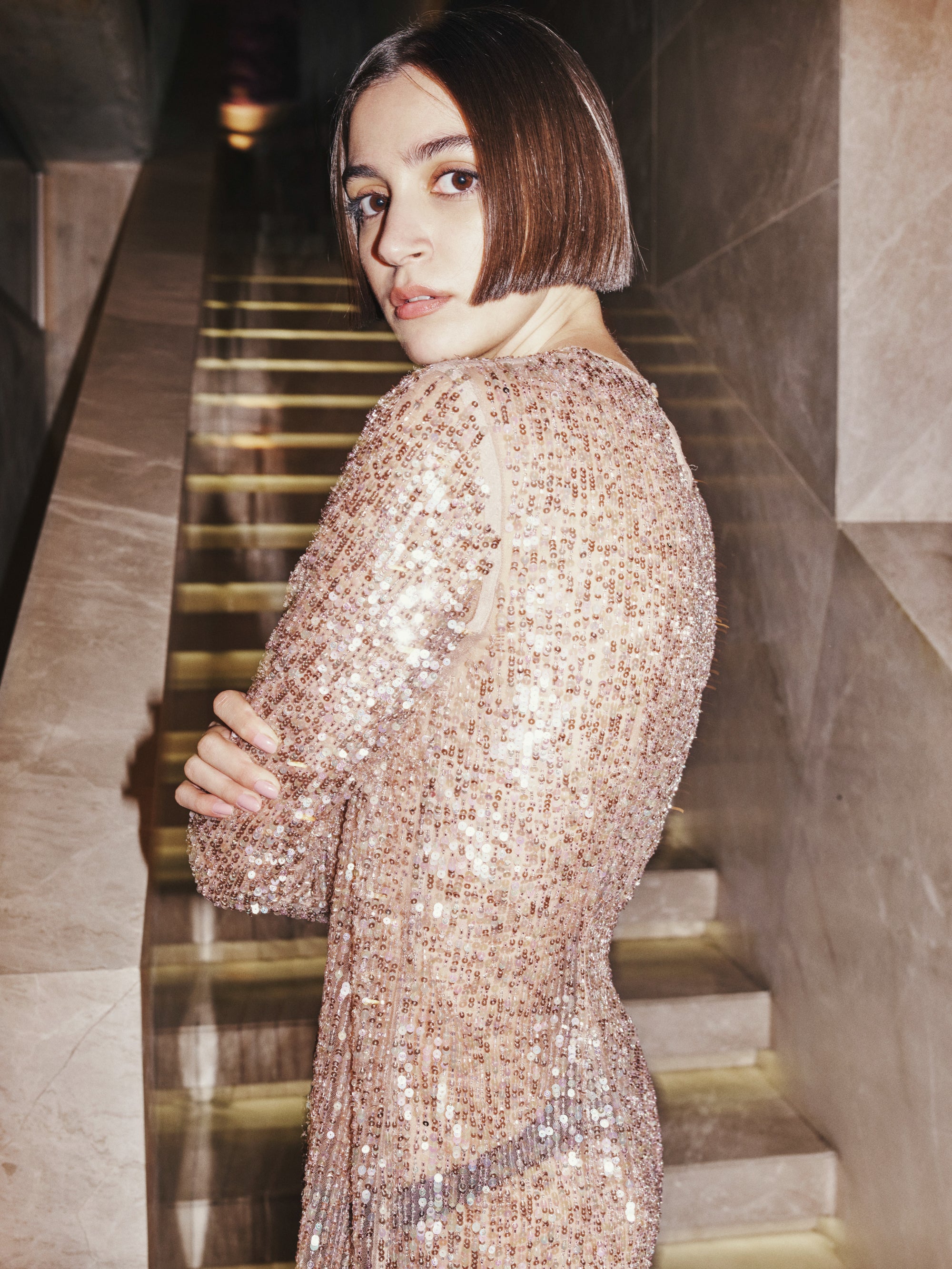 Sequin Midi Dress