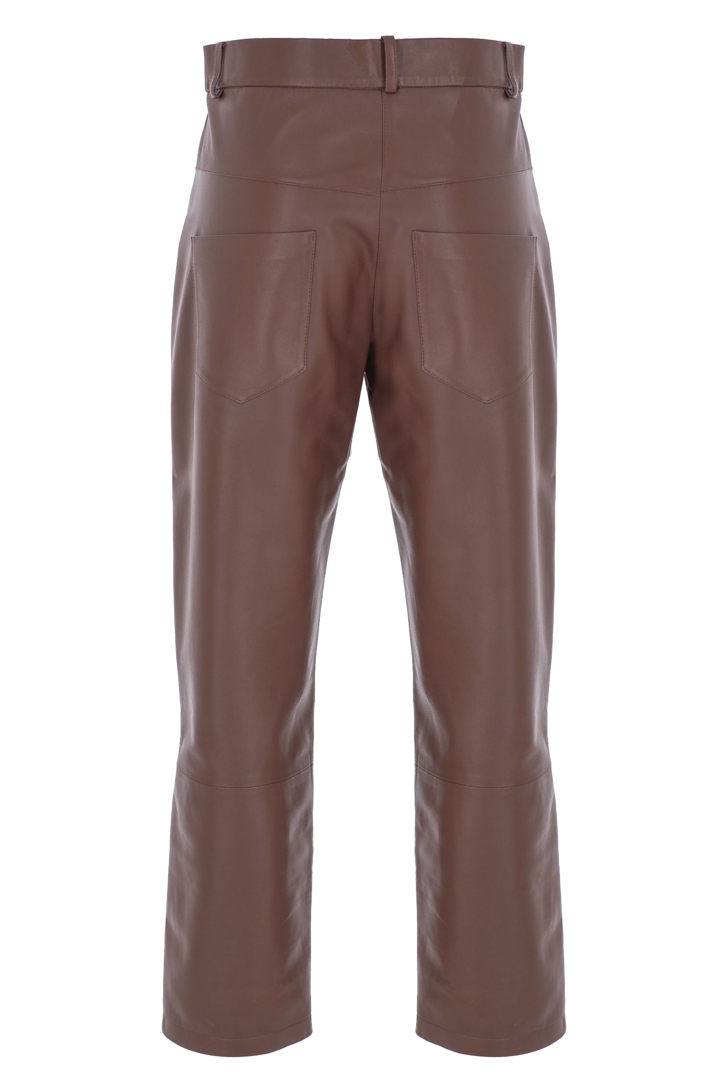 Loose Crop Leather Pants