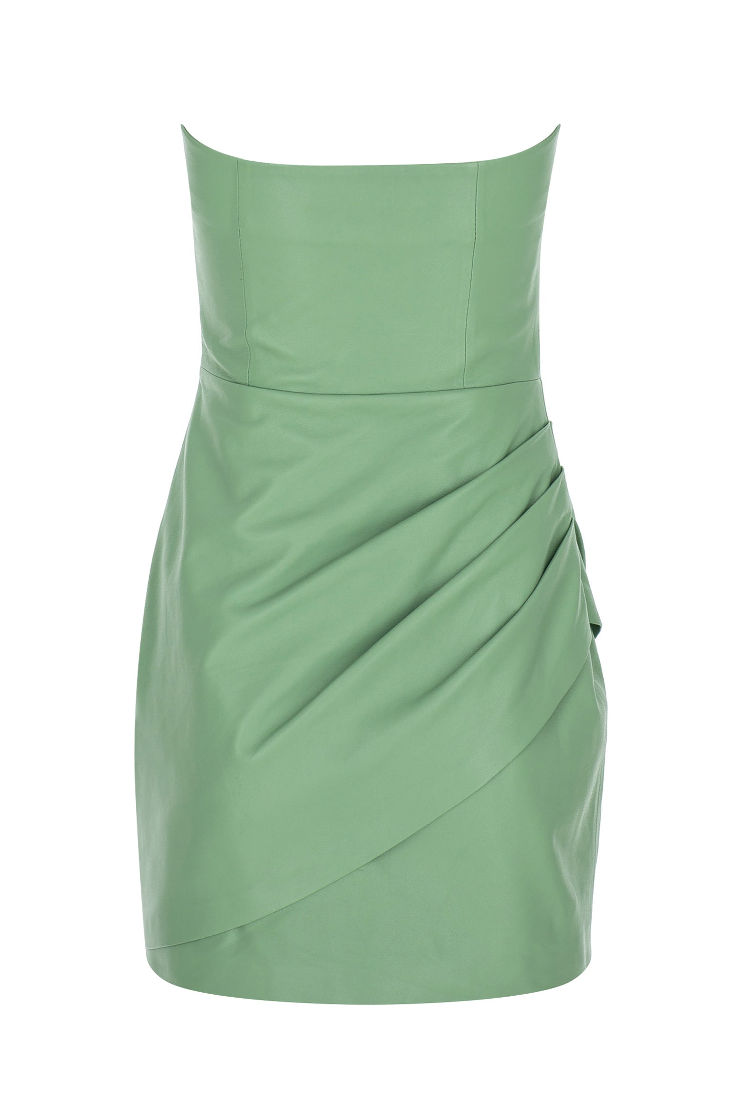 Strapless Mini Leather Dress