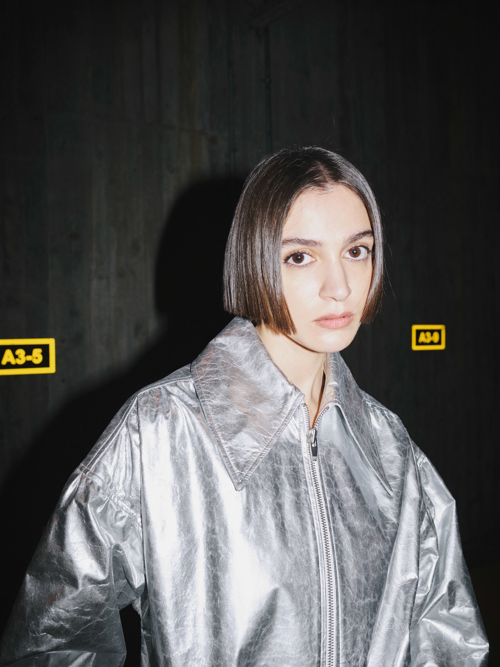 Oversize Leather Bomber Jacket