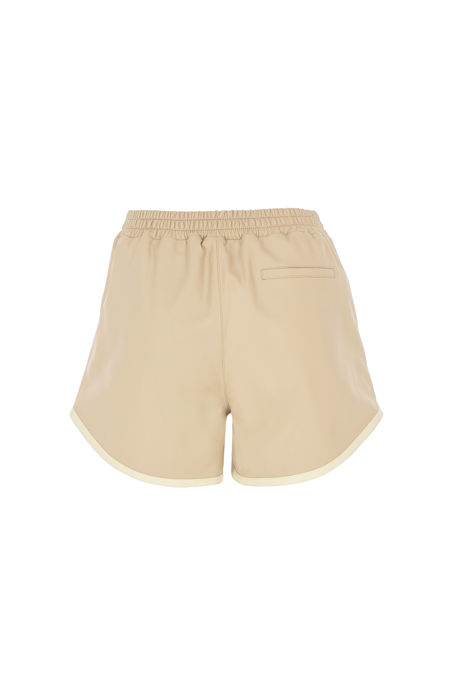 Draw String Leather Shorts