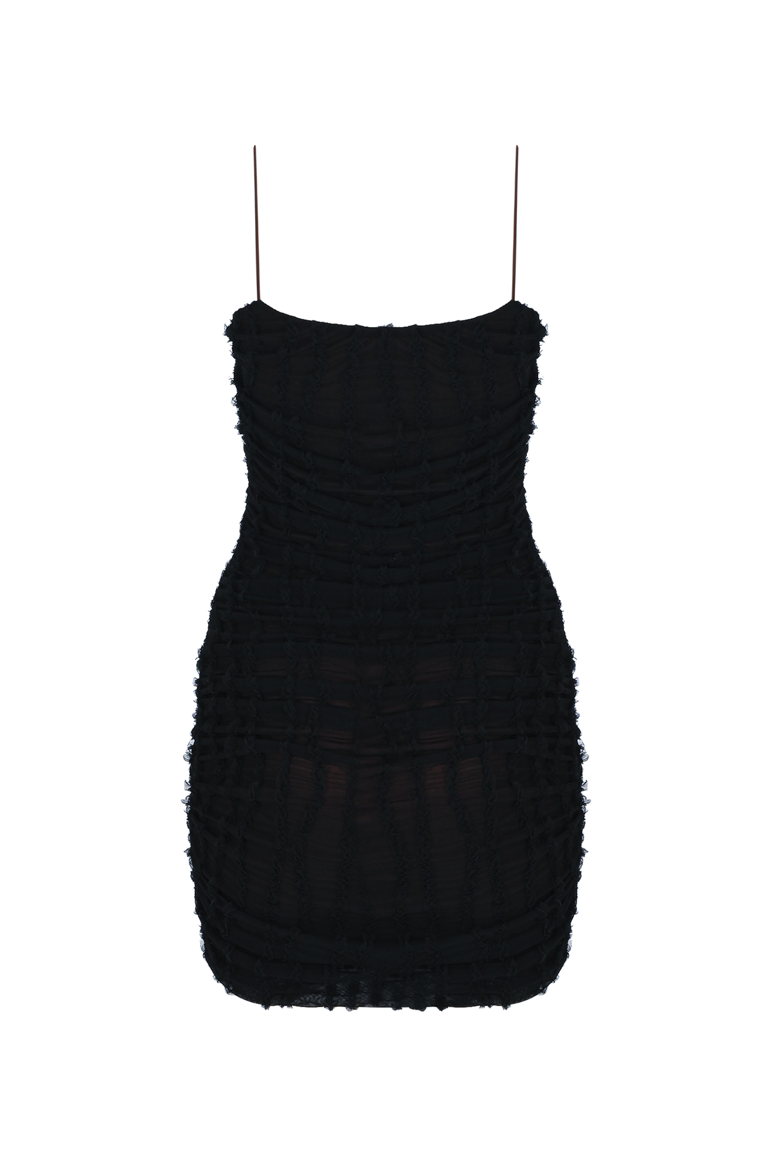 Mini Ruched Tulle Dress