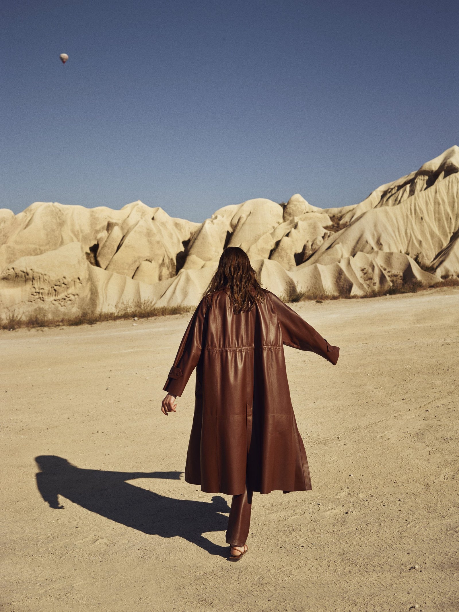 Overszied Leather Trench