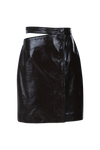 Cutout Midi Leather Skirt