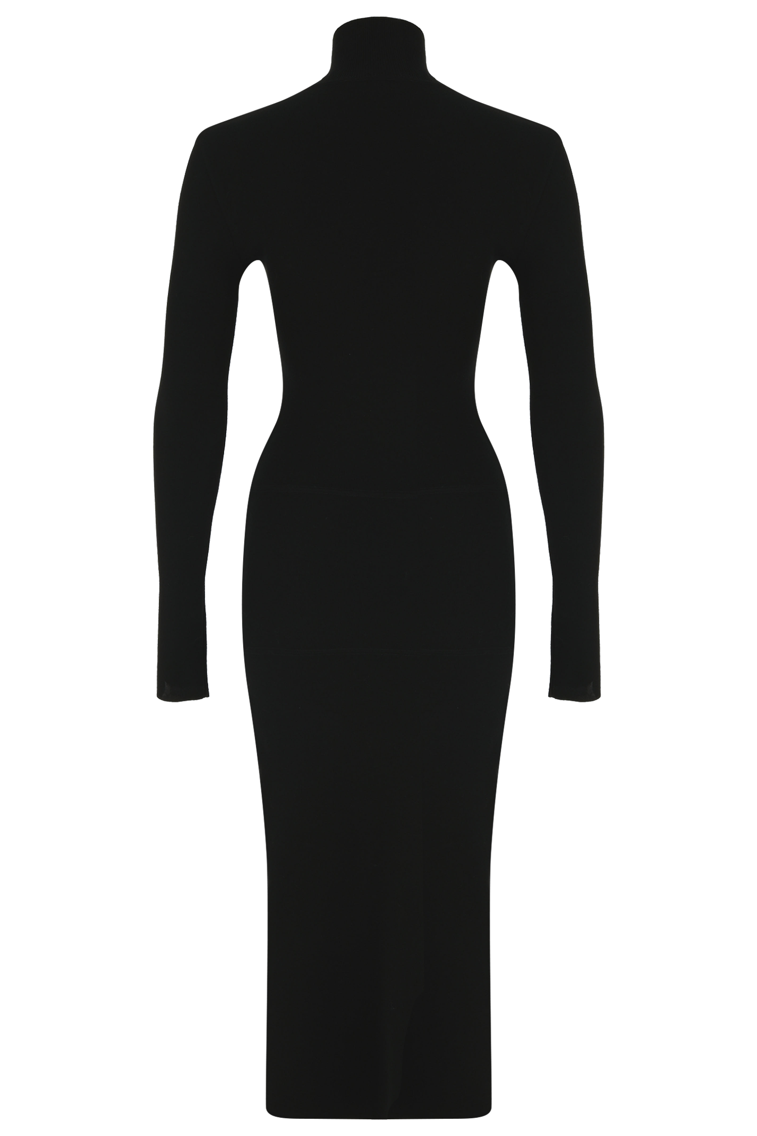 Asymmetric Knit Midi Dress