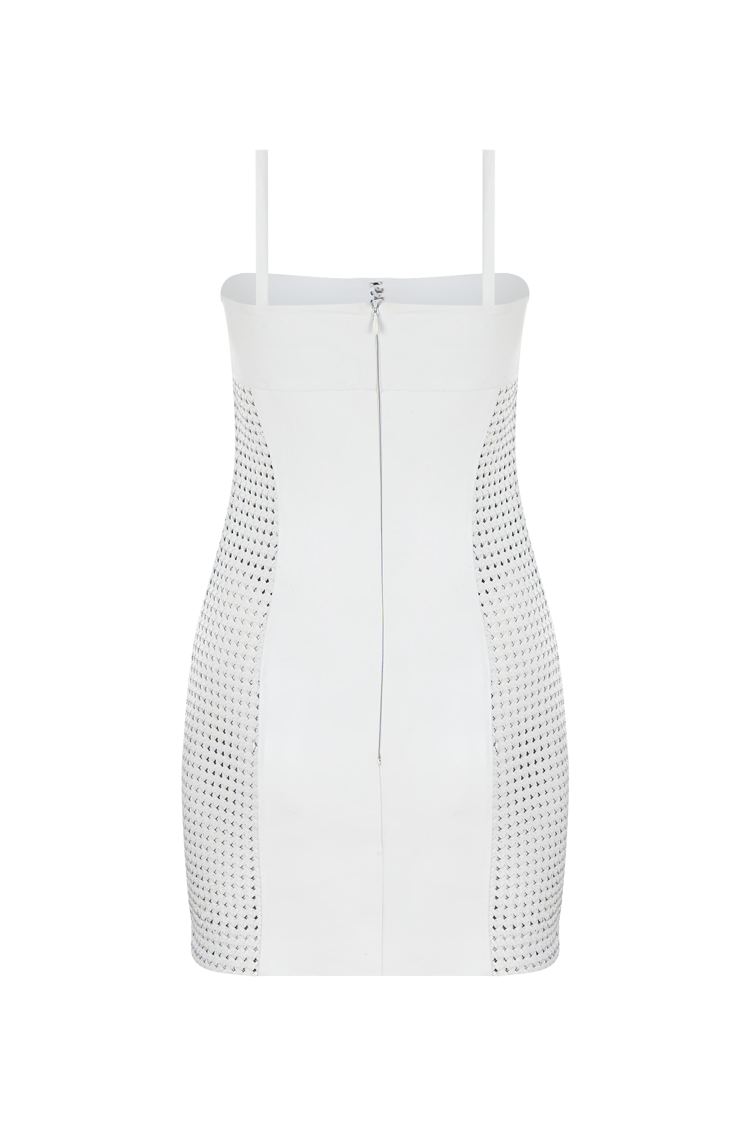 Braid Leather Mini Dress