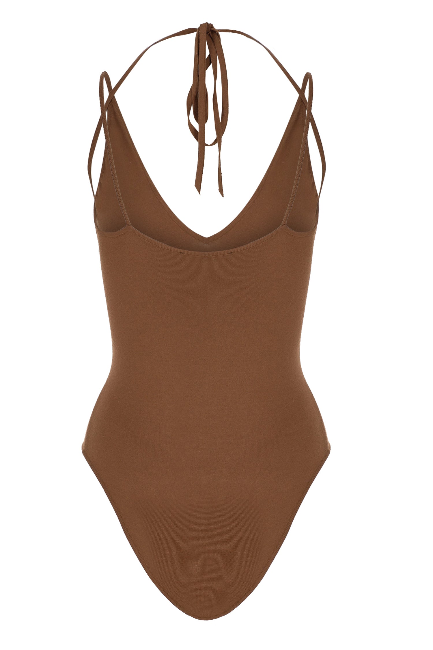 Triangle Neck Knit Bodysuit