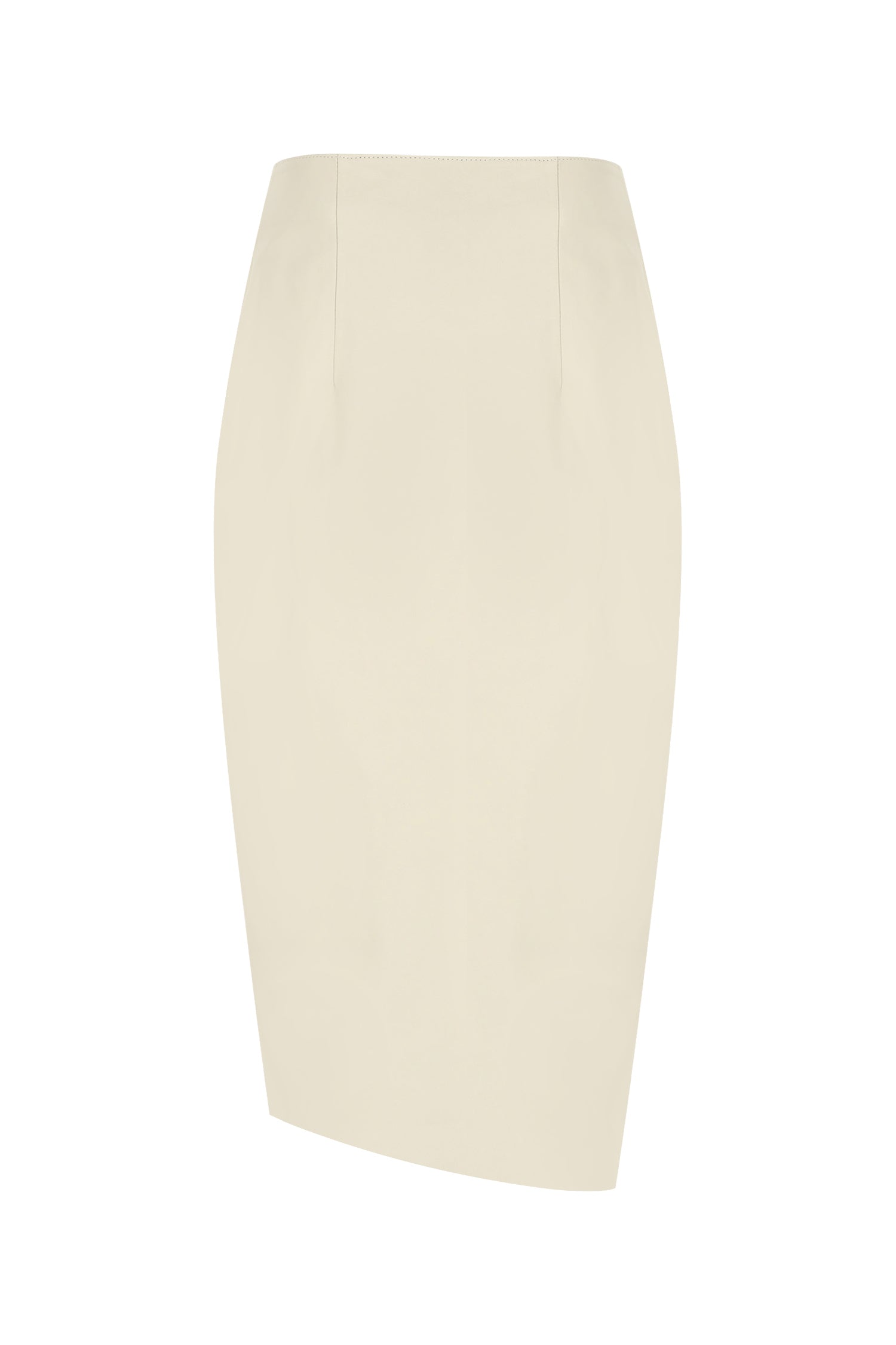 Wrap Midi Leather Skirt