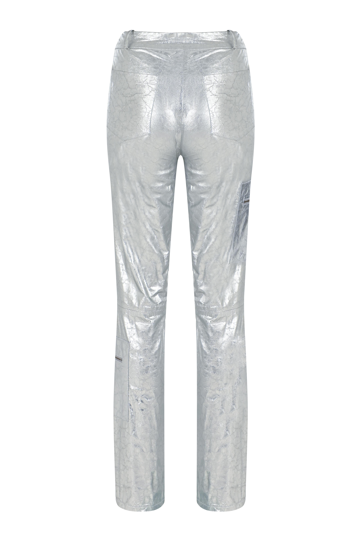 Midwaist Cargo Leather Pants