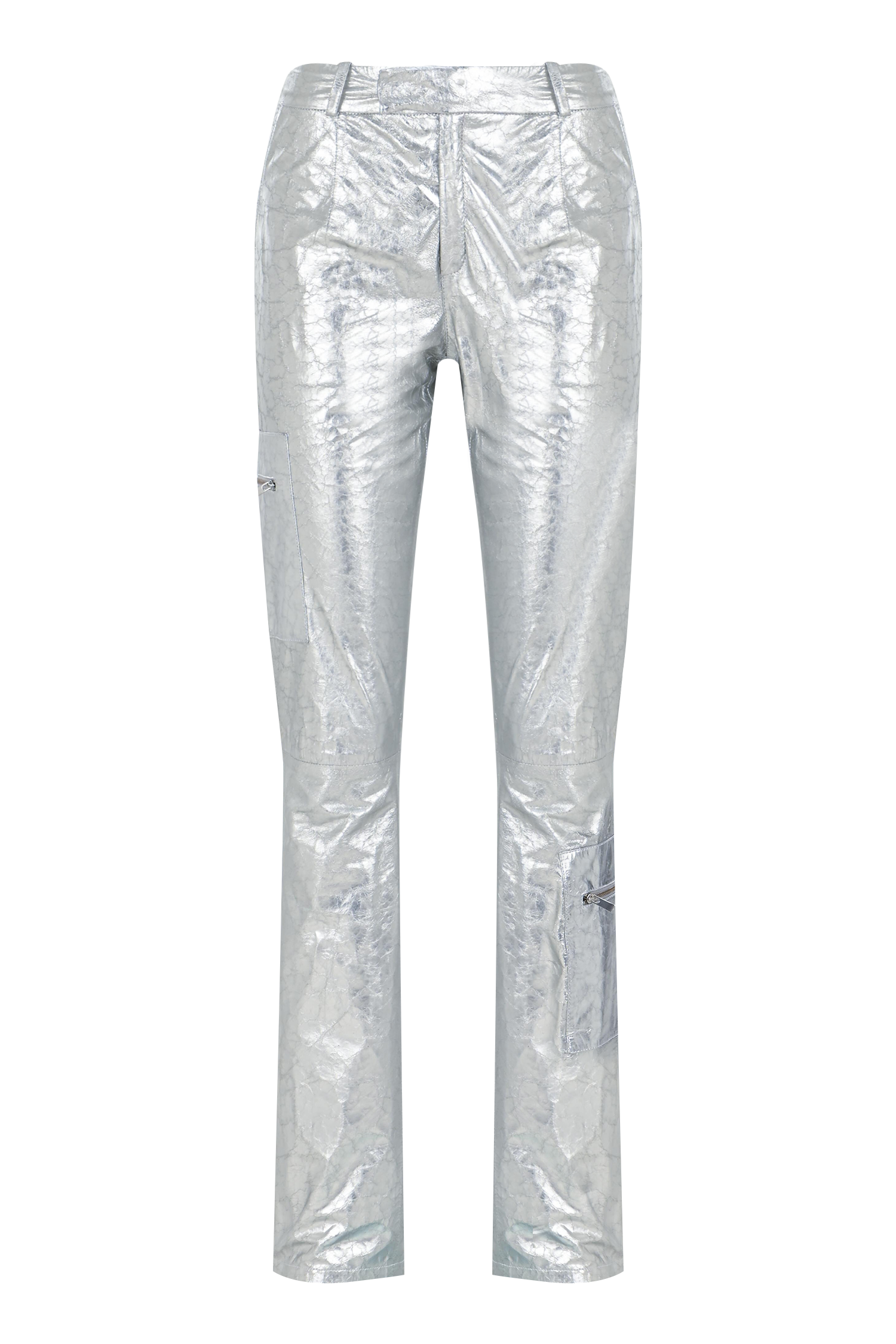 Midwaist Cargo Leather Pants