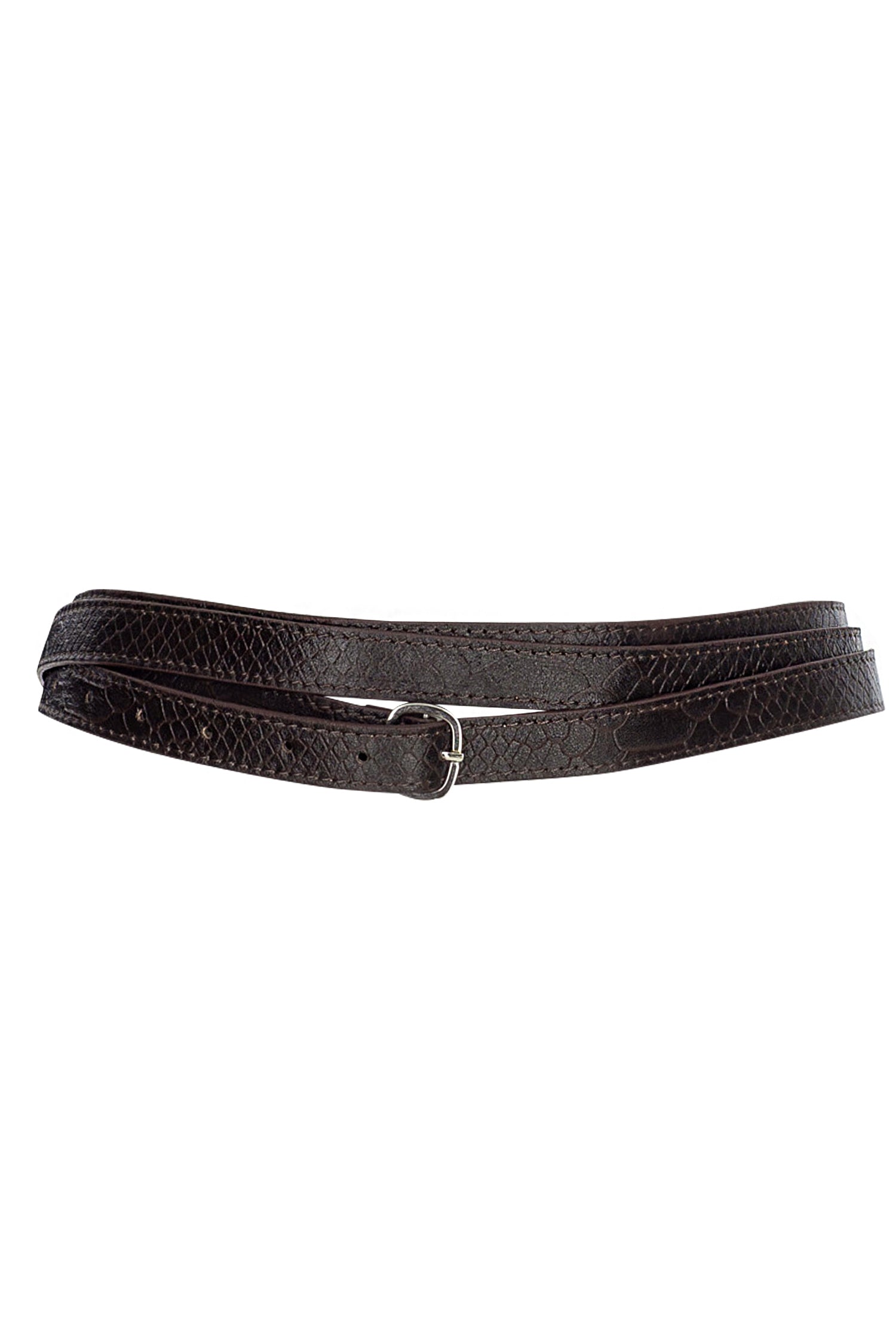 Snakeprint Leather Belt