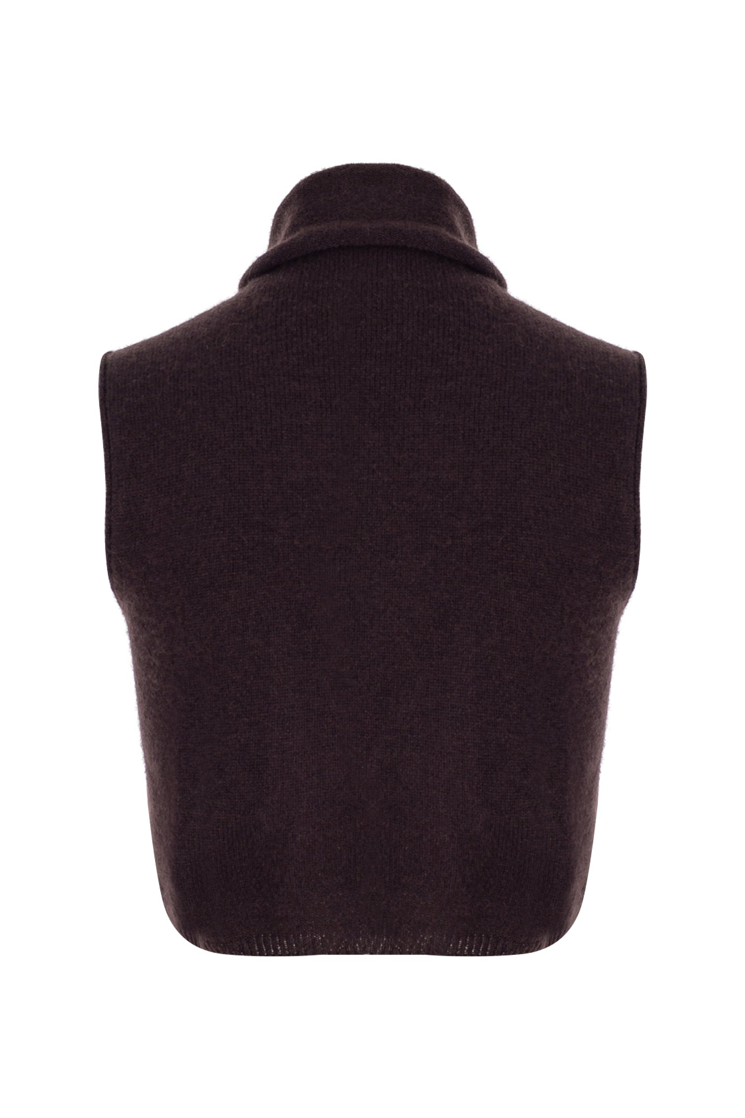Cashmere Sleeveless Crop Rollneck