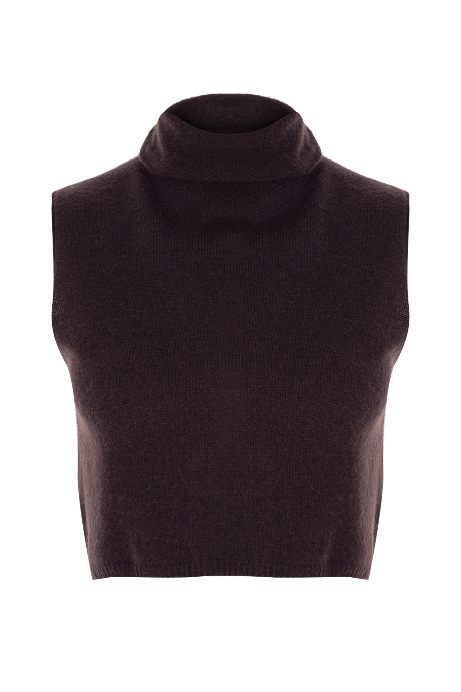 Cashmere Sleeveless Crop Rollneck 