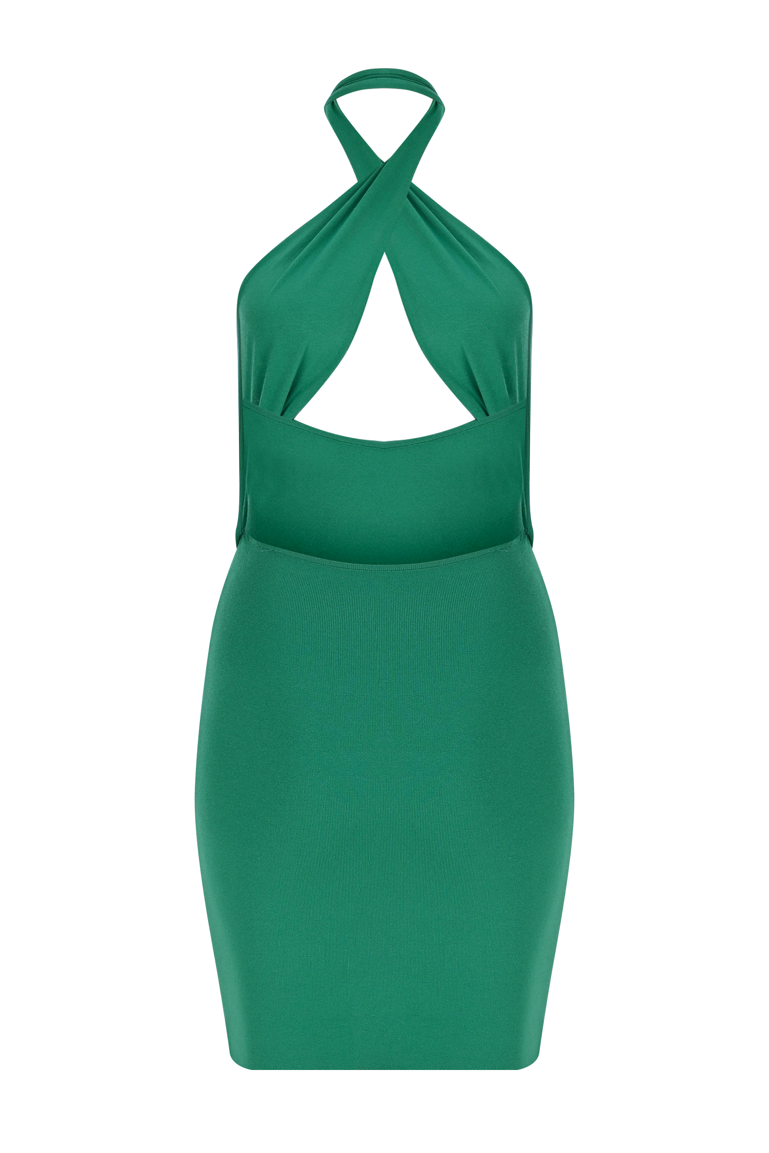 Halterneck Mini Knit Dress