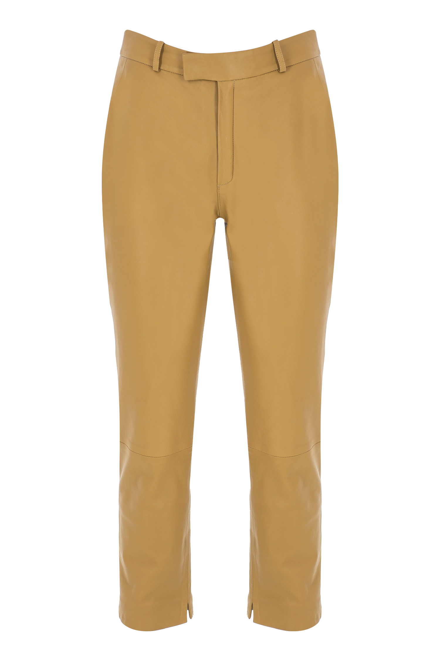 Fitted Crop Leather Pants