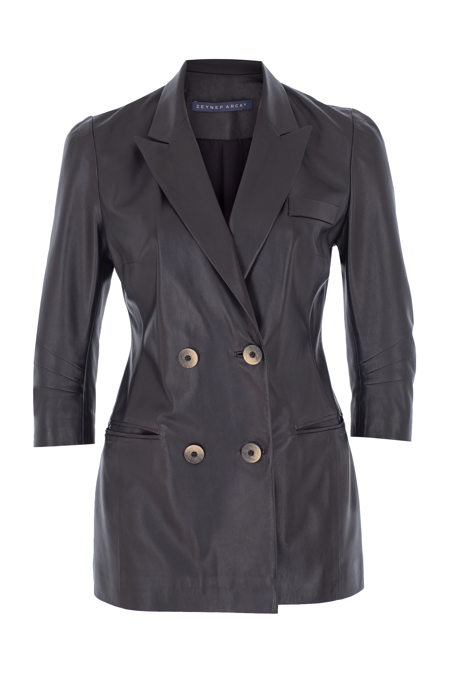 Wrap Leather Blazer v2