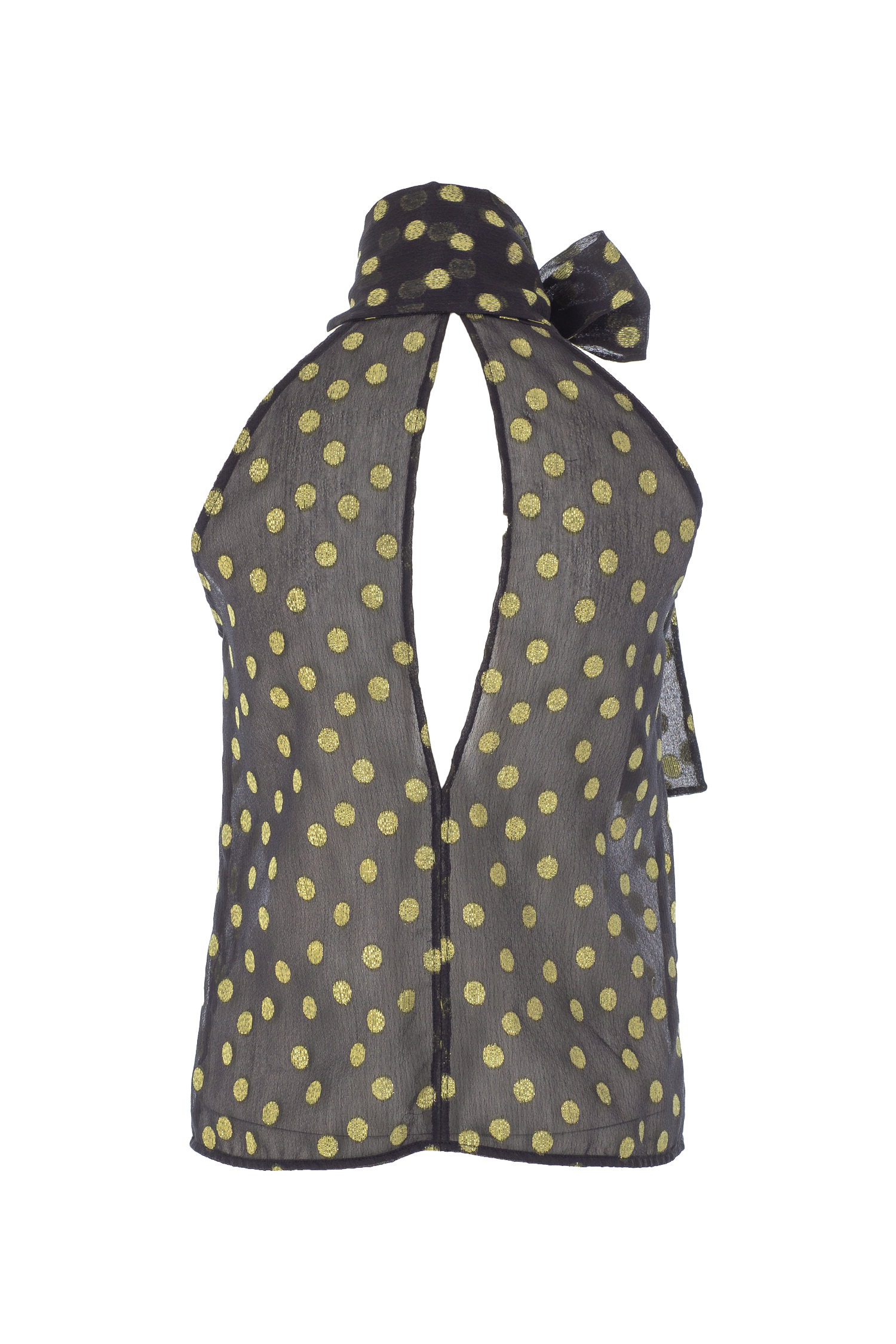 Polka Dot Halter Mini Top