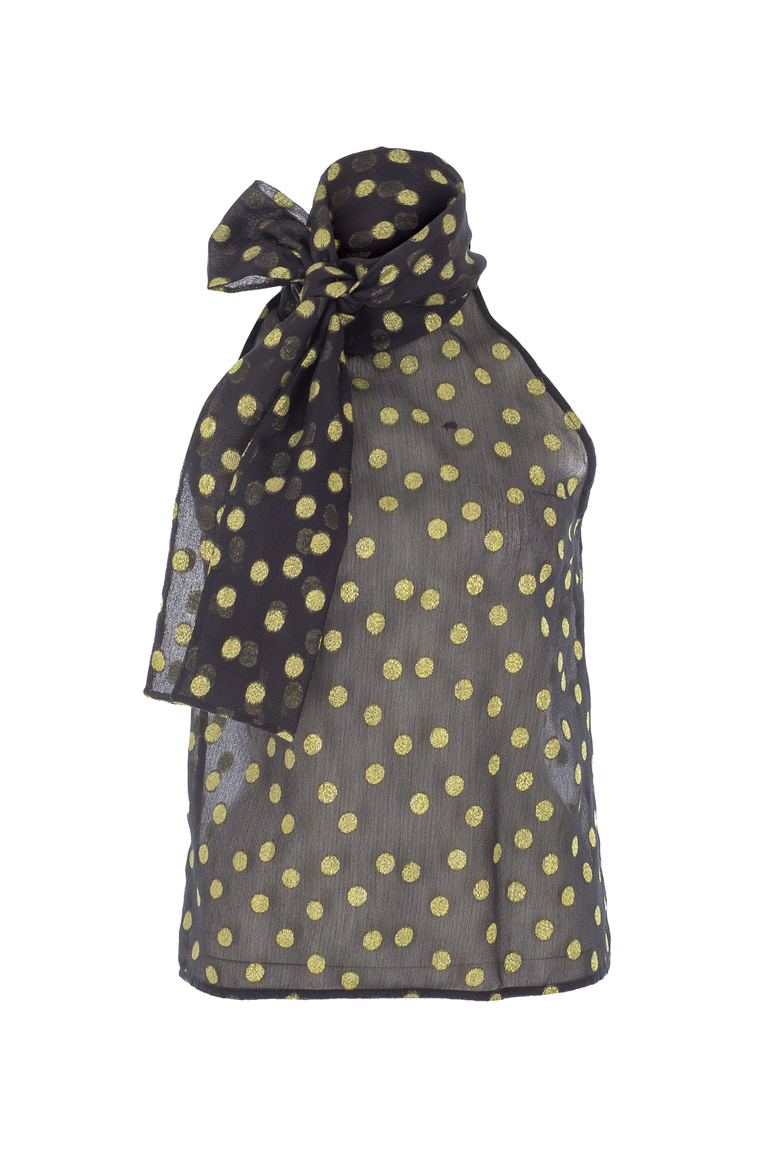 Polka Dot Halter Mini Top