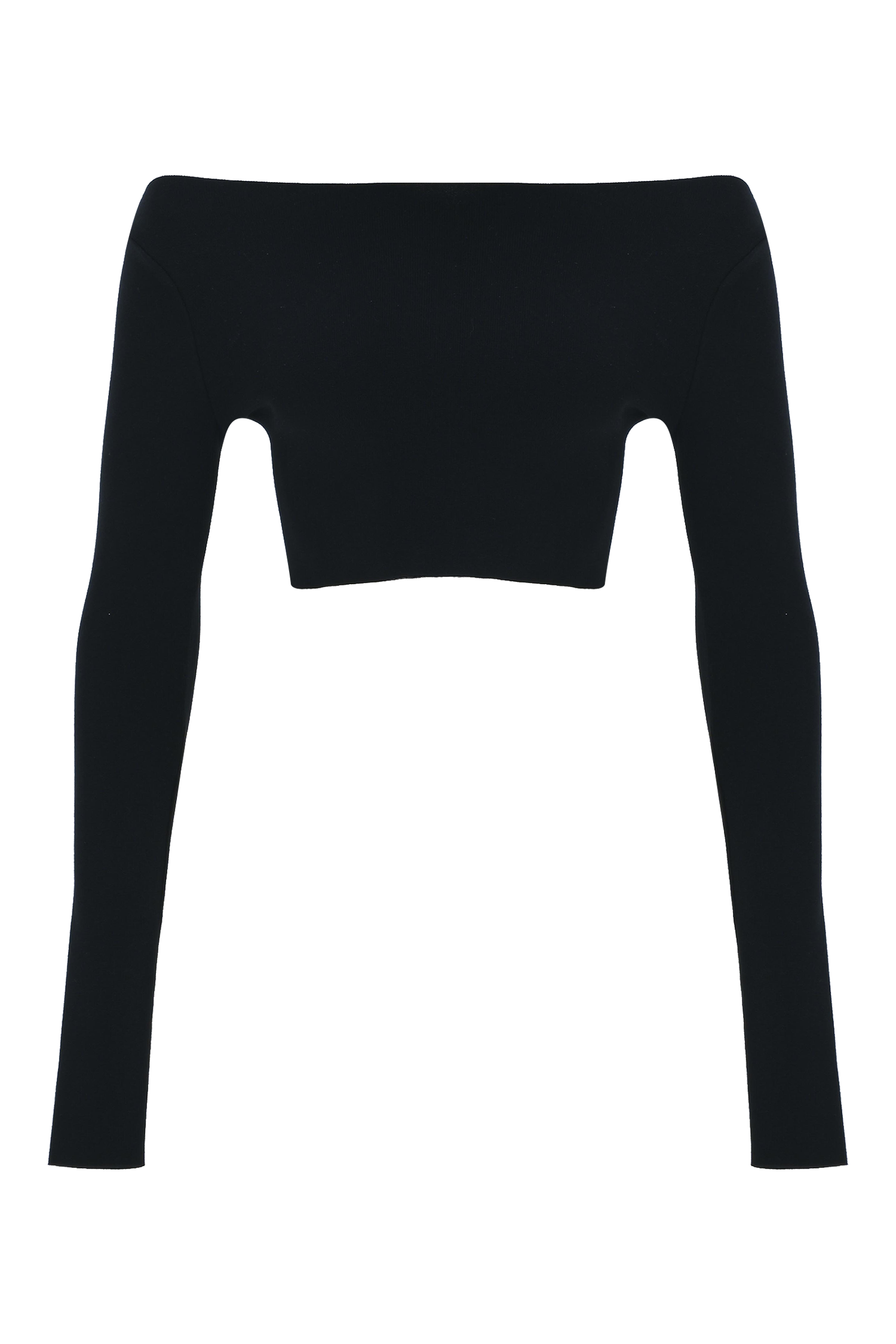 Long Sleeve Mini Knit Crop Top