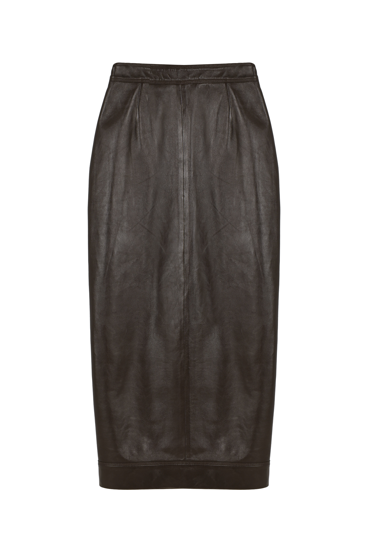 Snapped Maxi Leather Skirt