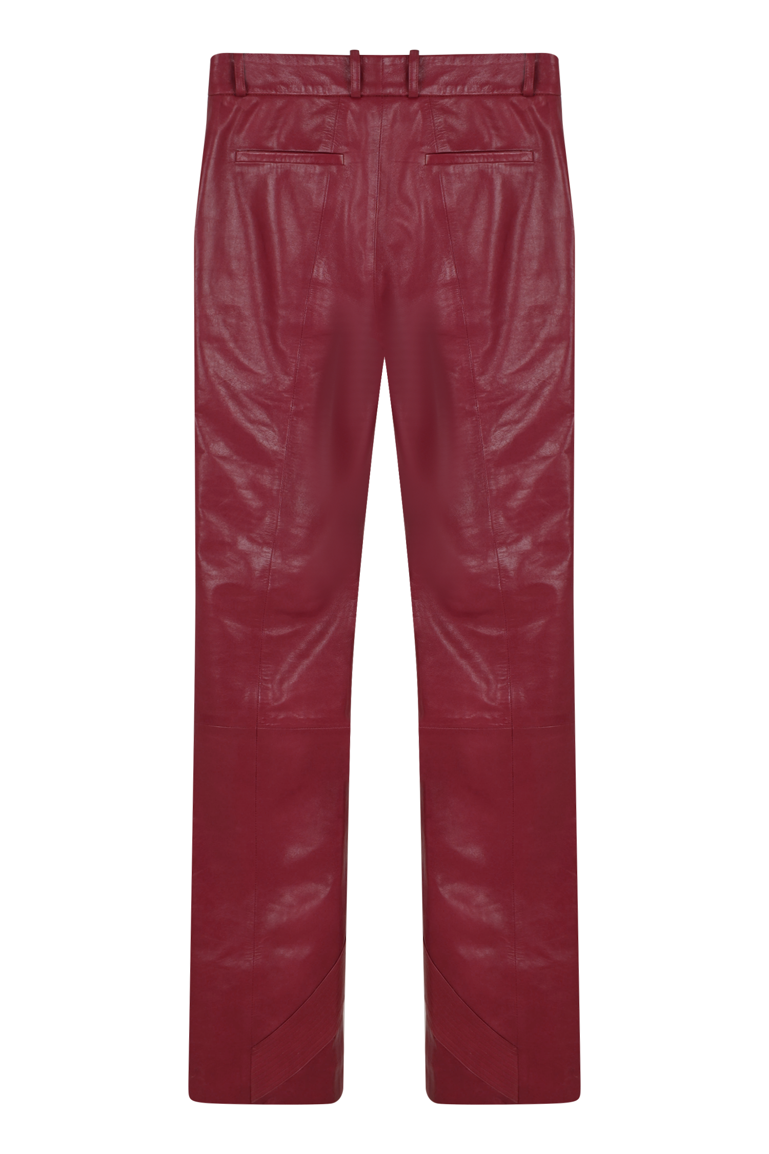 Stiched Cigarette Leather Pants