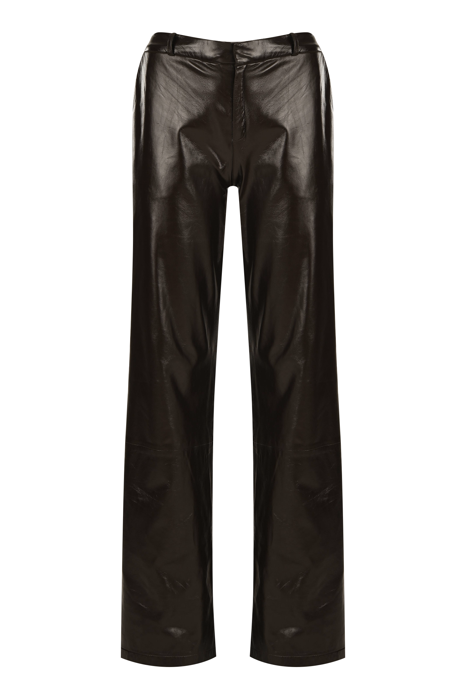 Low waist Cigarette Leather Pants