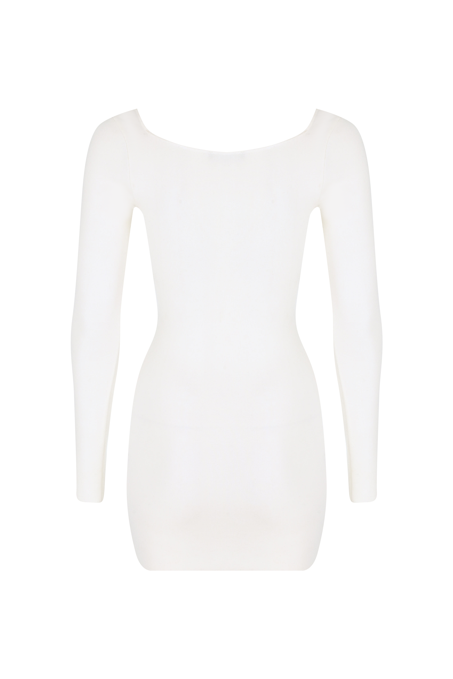 Curve Neck Knit Mini Dress