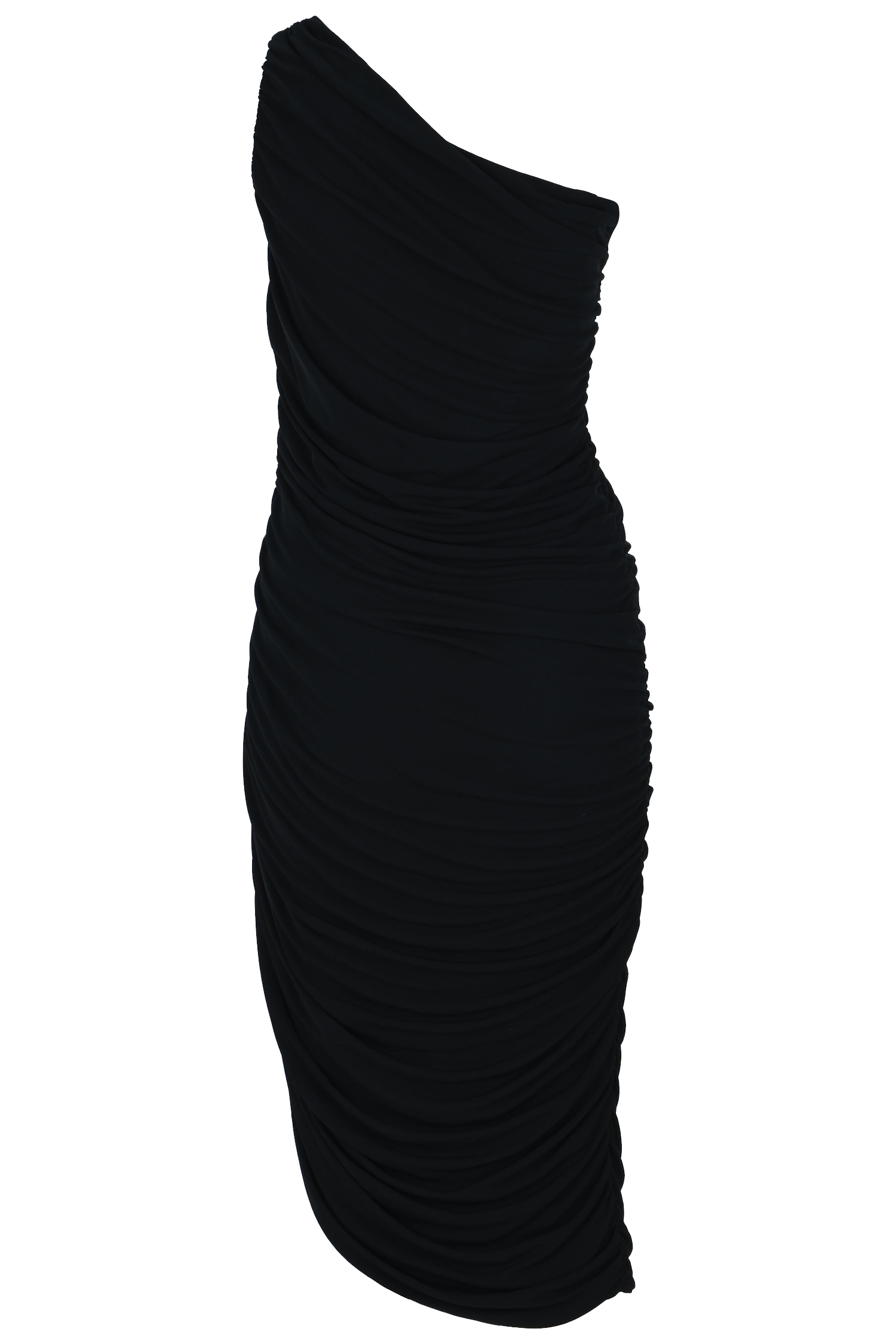 One Shoulder Draped Jersey Dress
