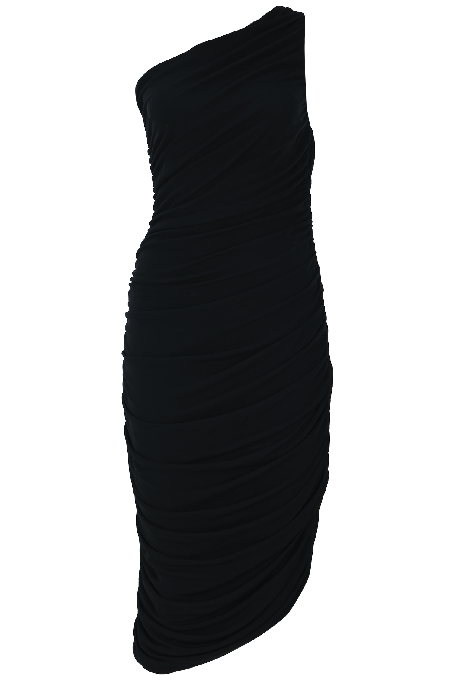 One Shoulder Draped Jersey Dress