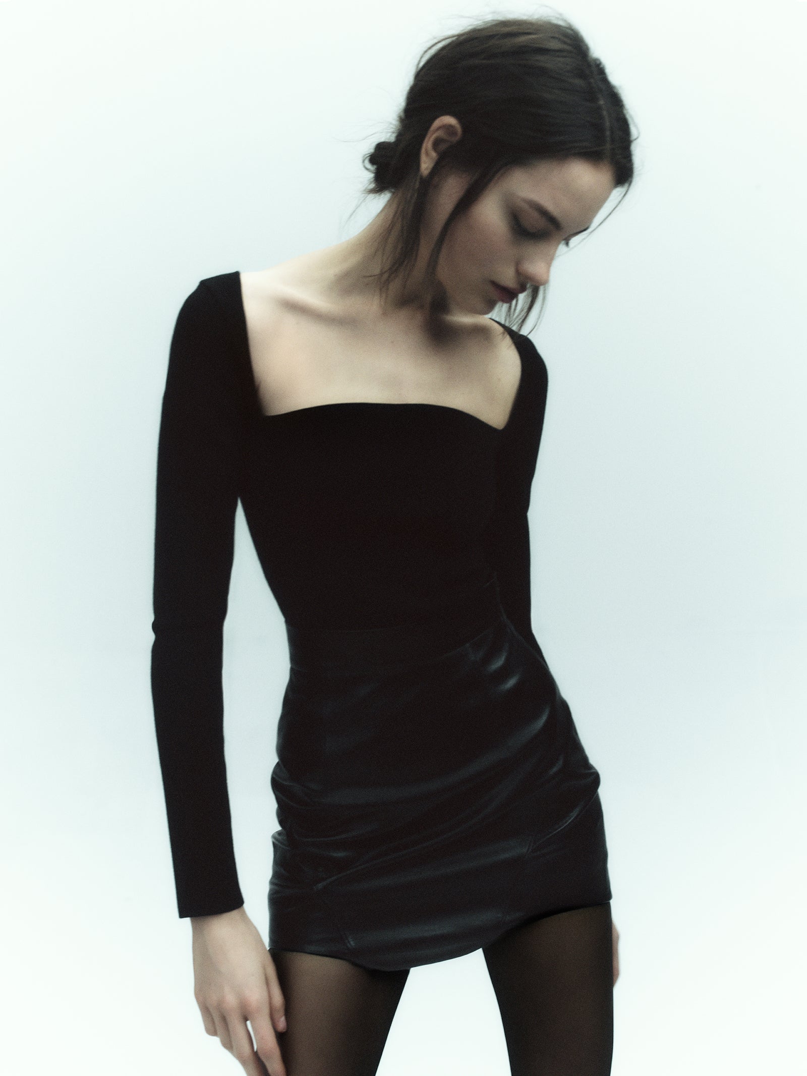 Curve Neck Knit Bodysuit