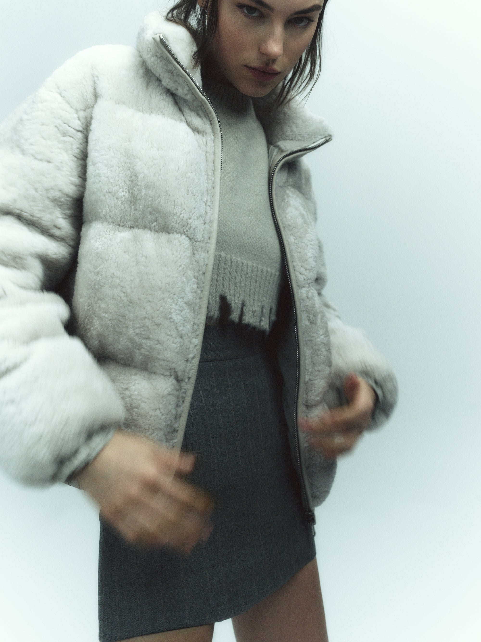 Shearling Puffer Jacket