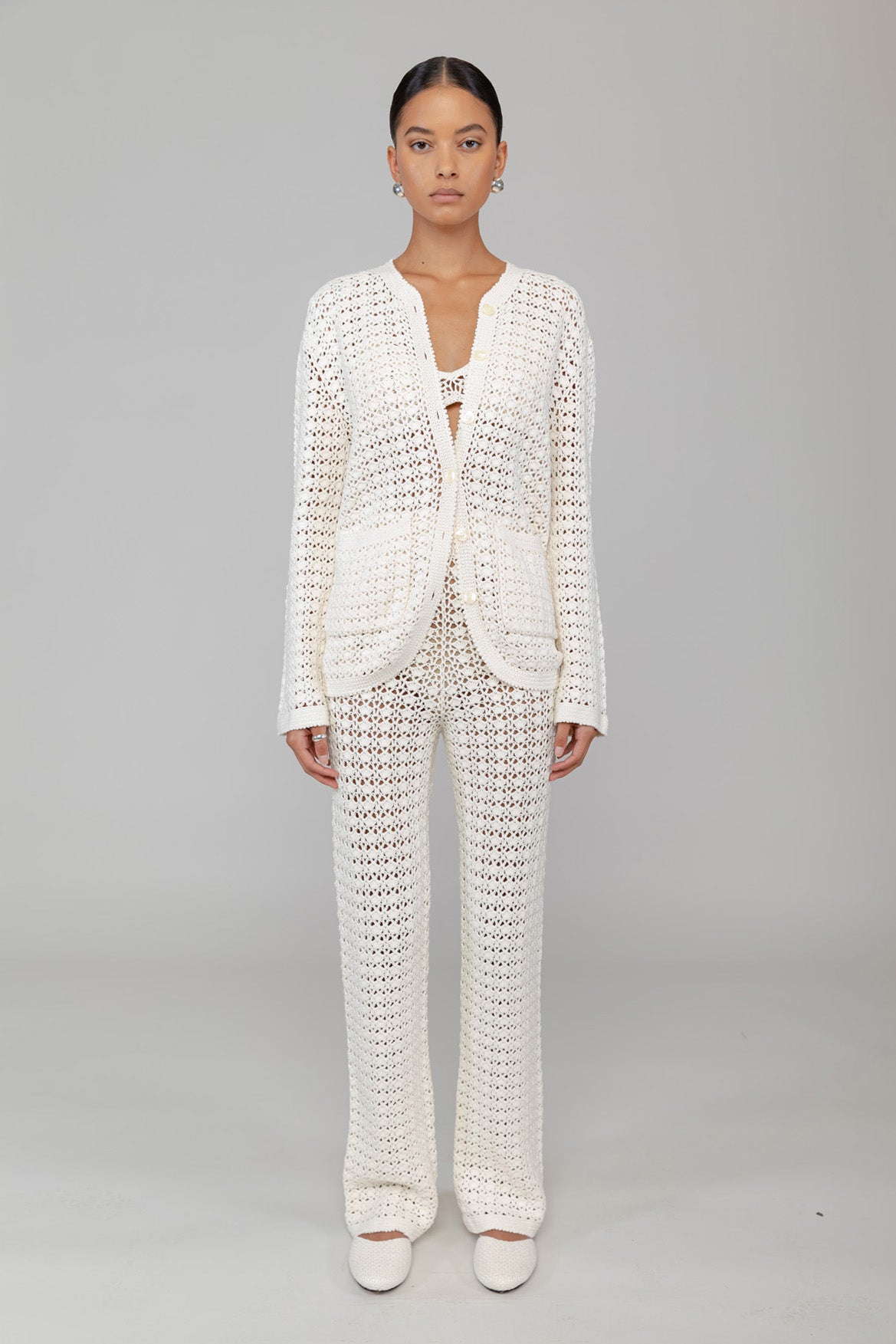 Lucy Crochet Boxy Cardigan