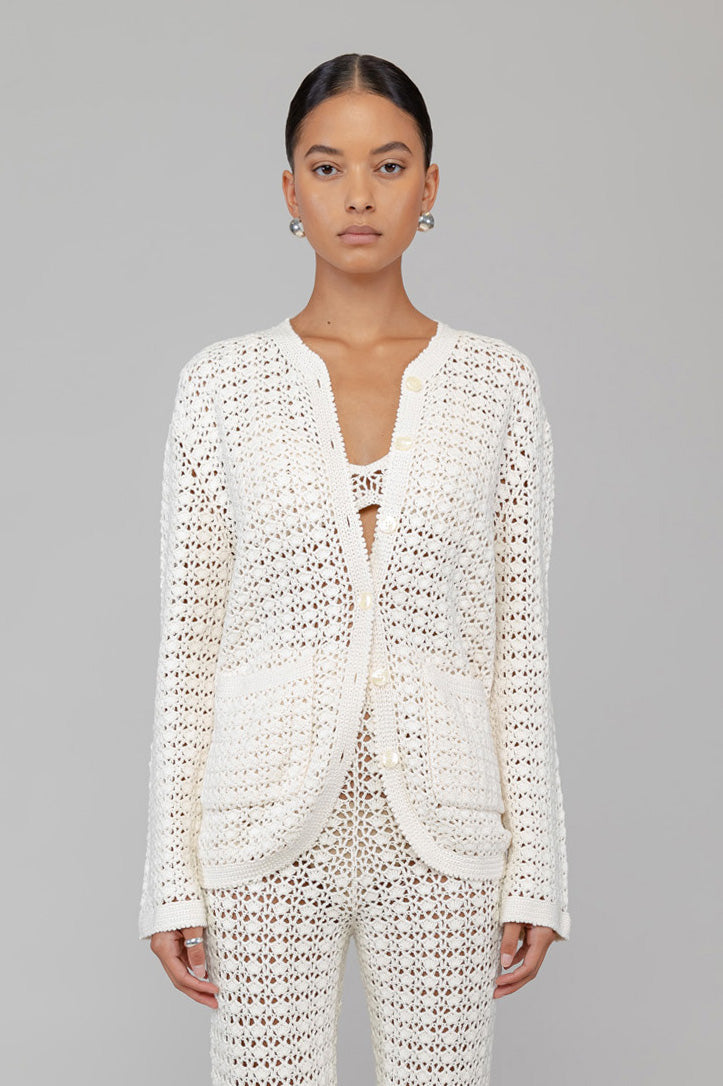Lucy Crochet Boxy Cardigan