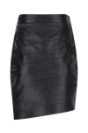 Layered Mini Leather Skirt