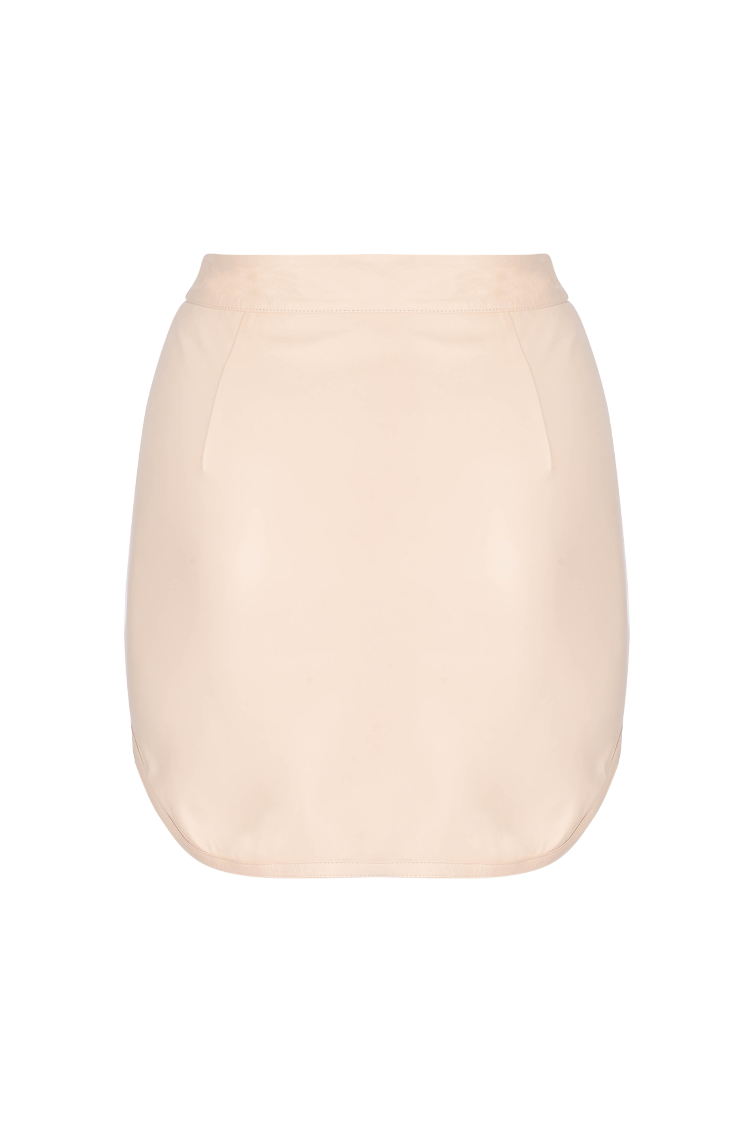 Wave Mini Leather Skirt