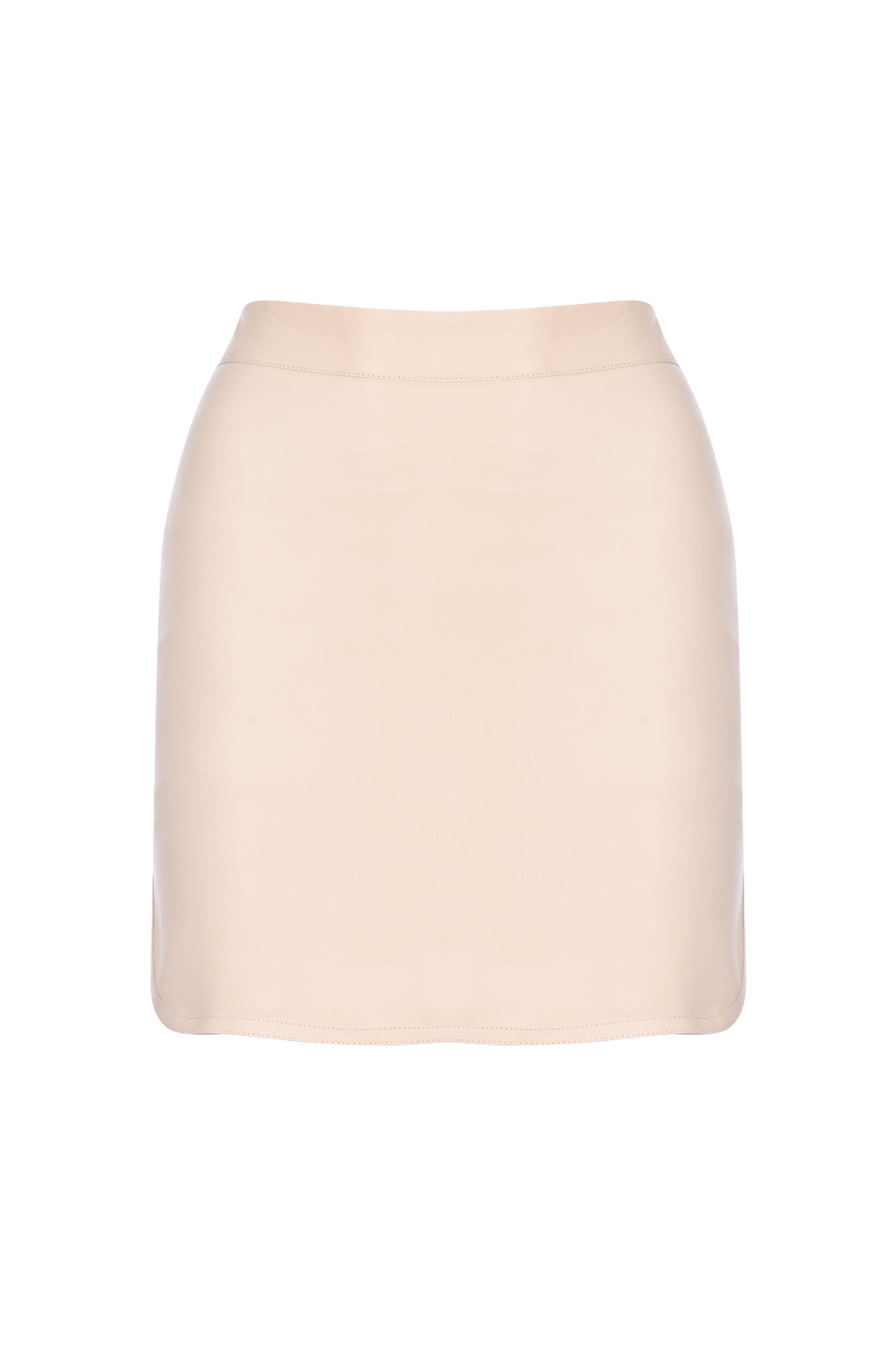 Wave Mini Leather Skirt