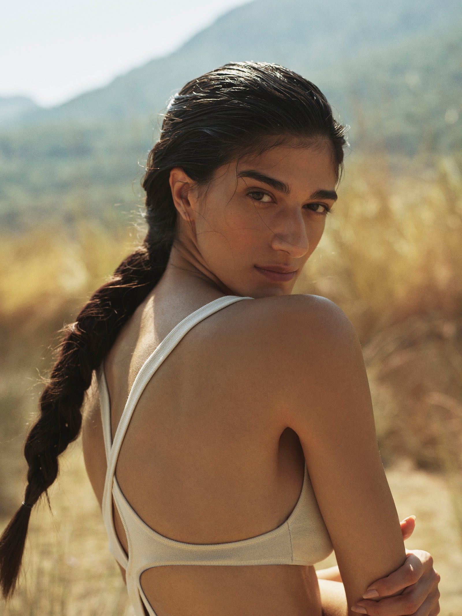 Asymmetric Mini Leather Skirt