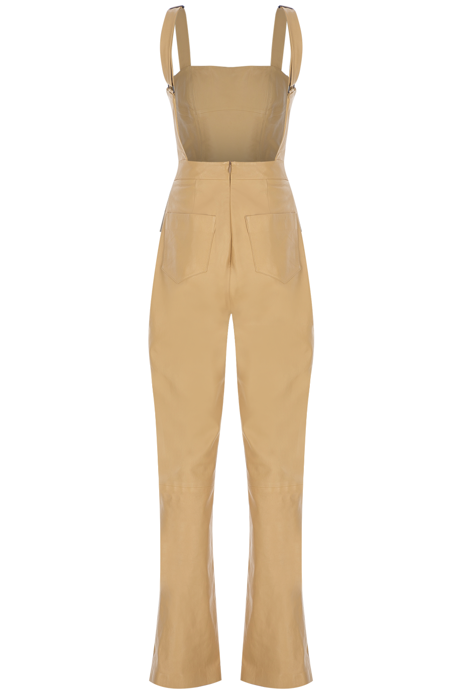 Backless Leather Jumpsuit