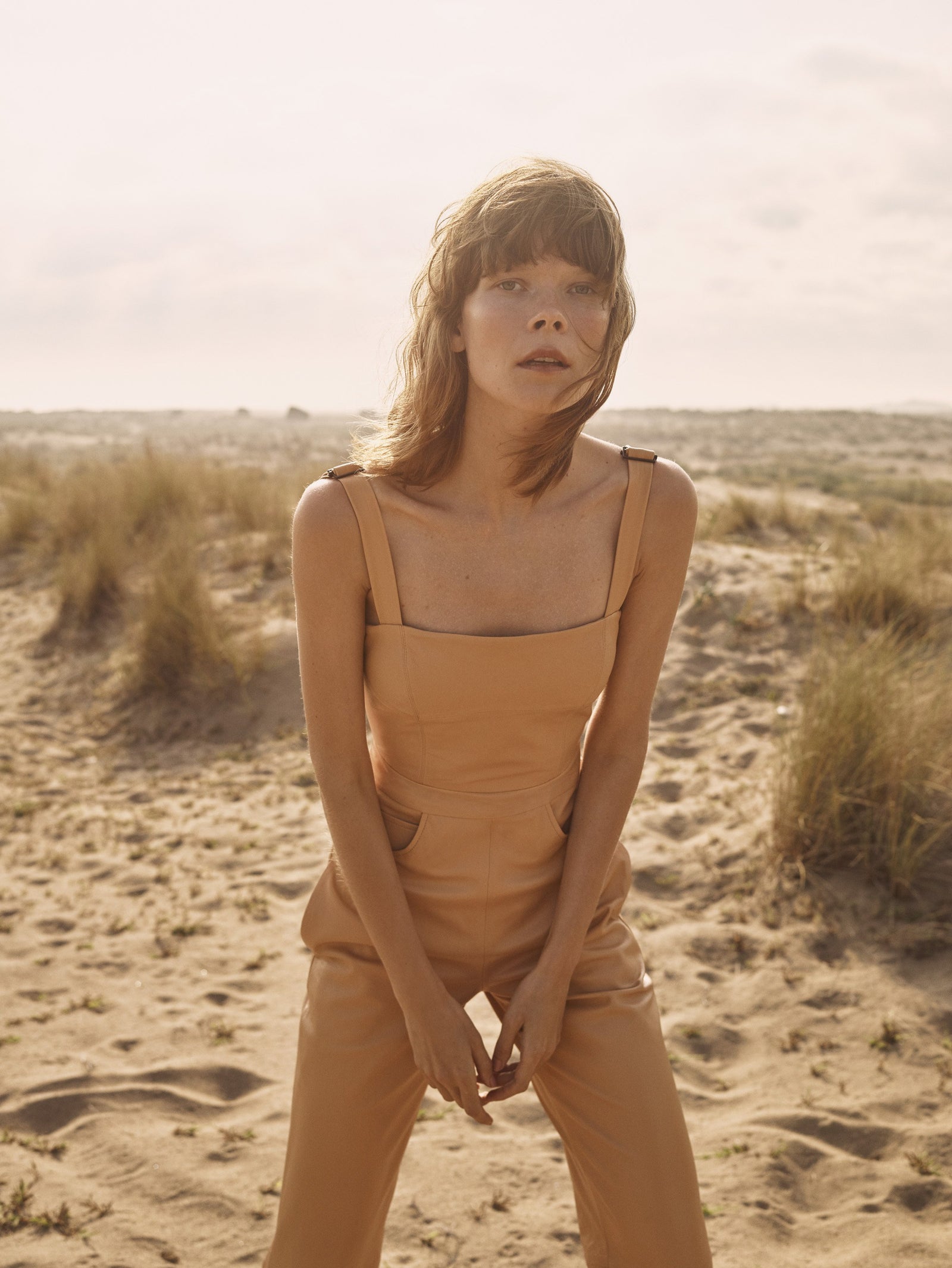 Backless Leather Jumpsuit