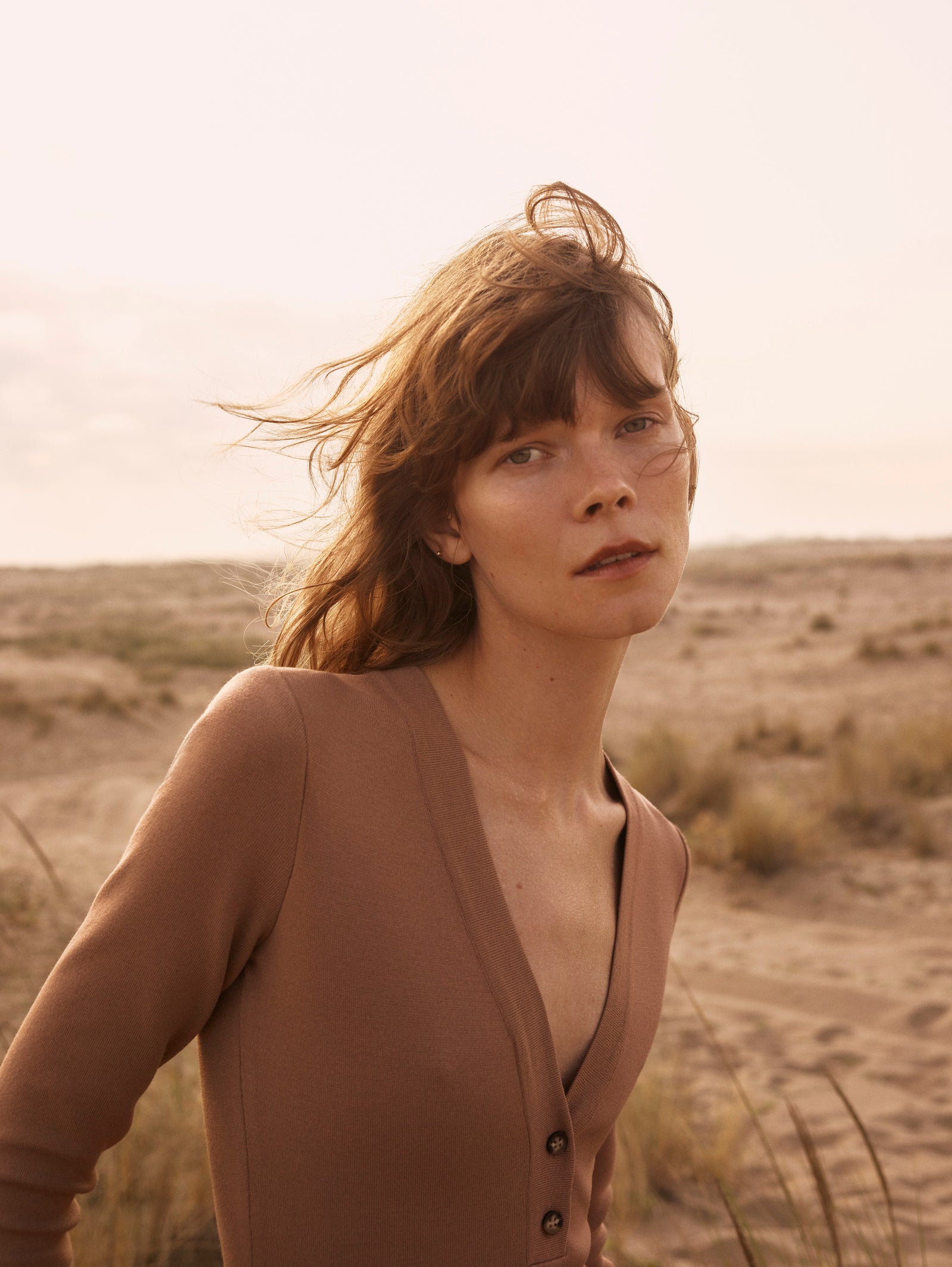 V-Neck Mini Knit Dress