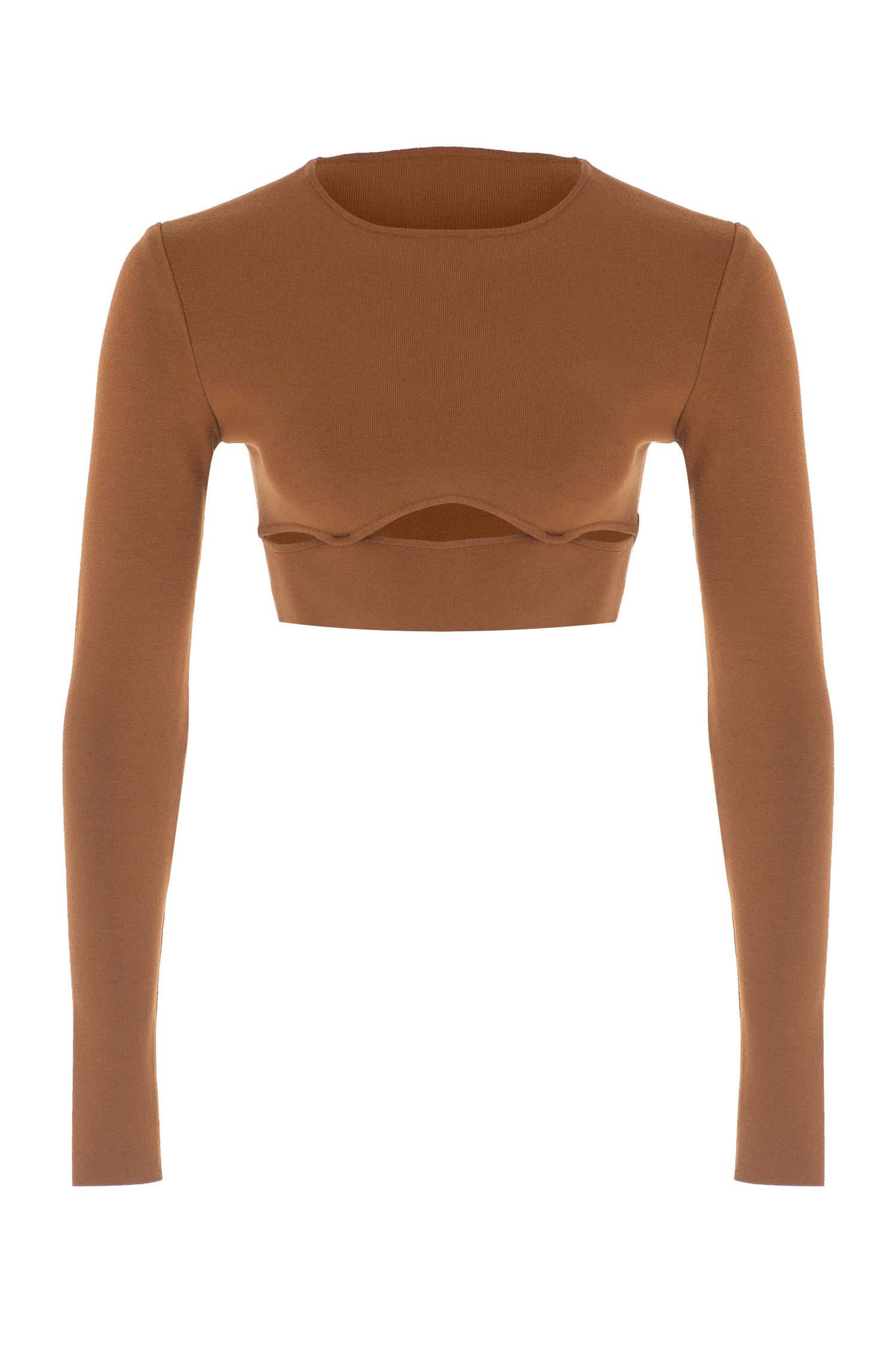 Cutout Knit Crop Top