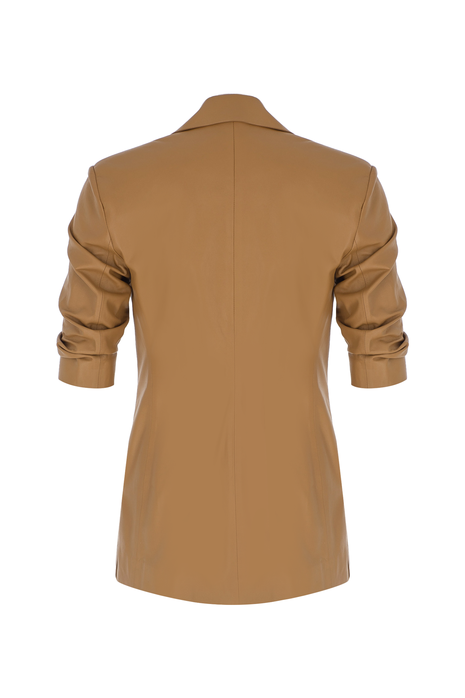 Fitted Leather Blazer