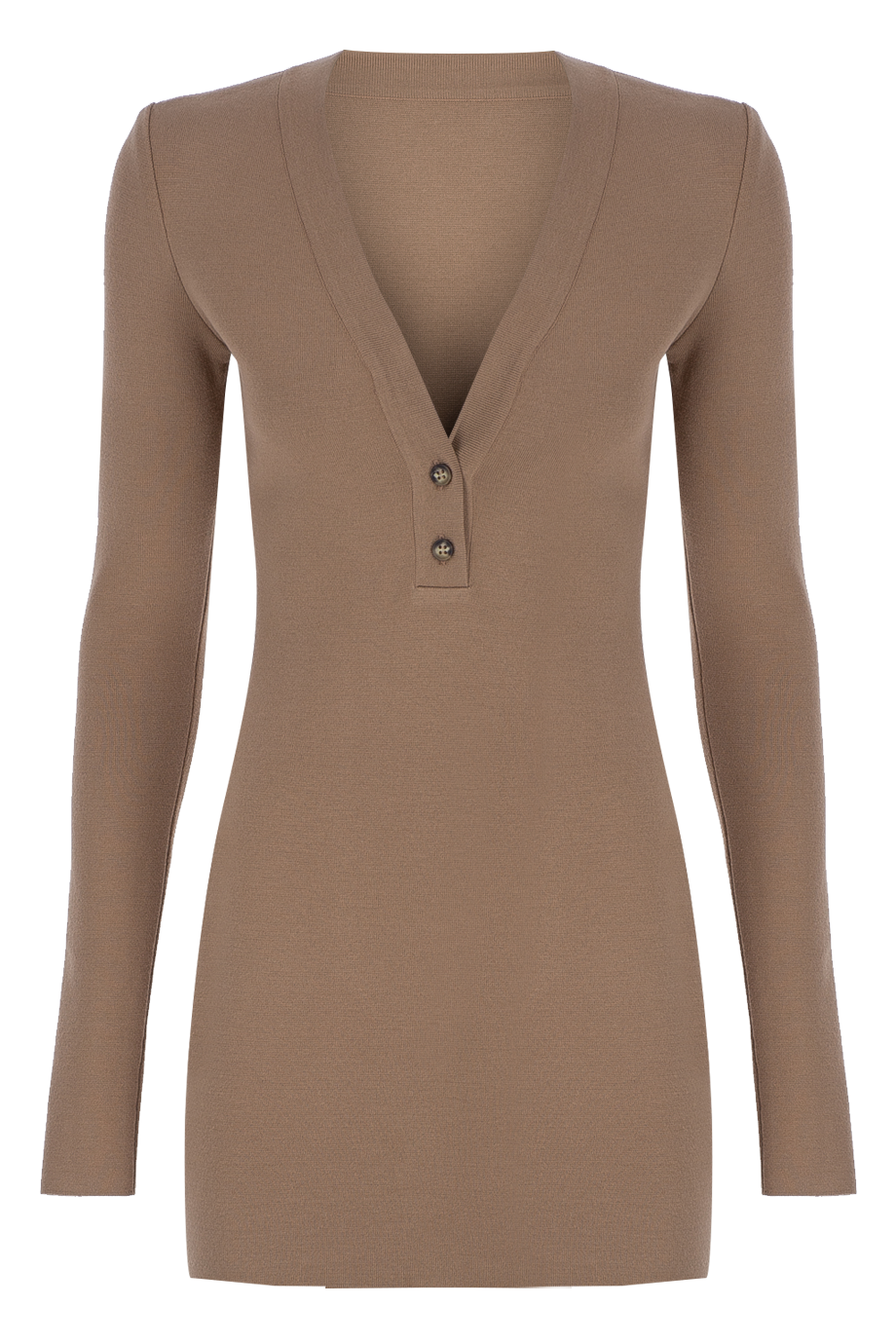 V-Neck Mini Knit Dress
